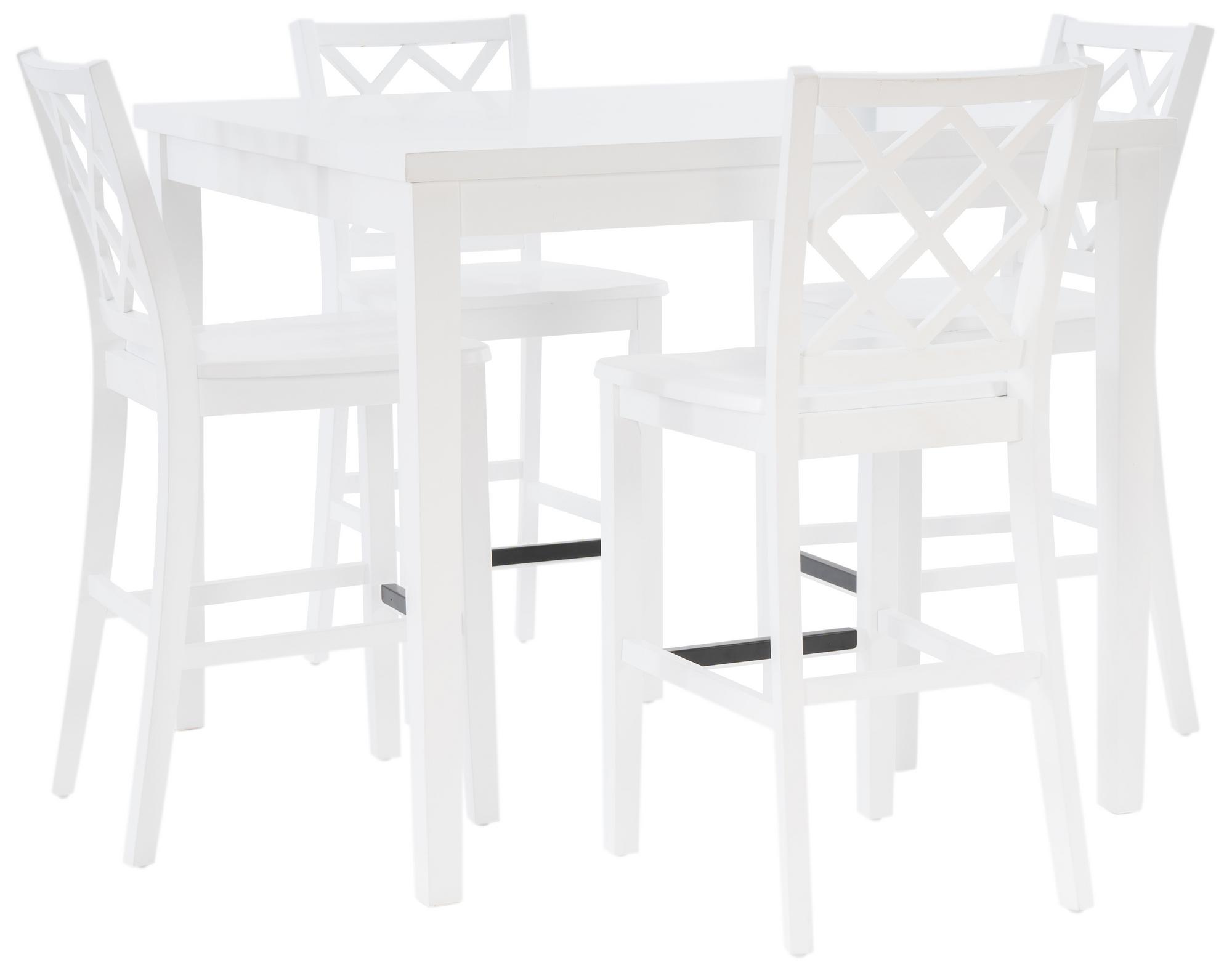 5-Piece Maui White Counter Dining Set