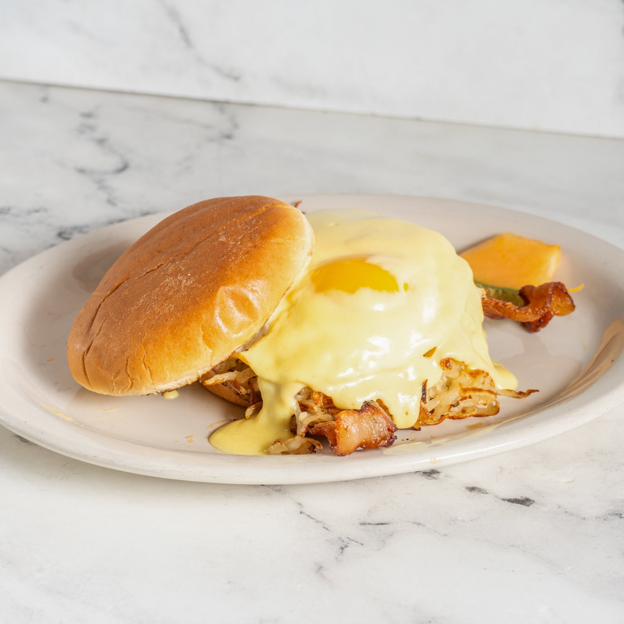 Hamburger Breakfast Sandwich