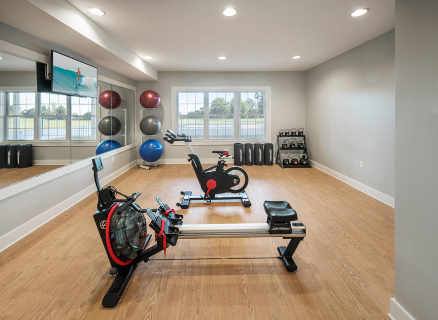 Community clubhouse fitness room