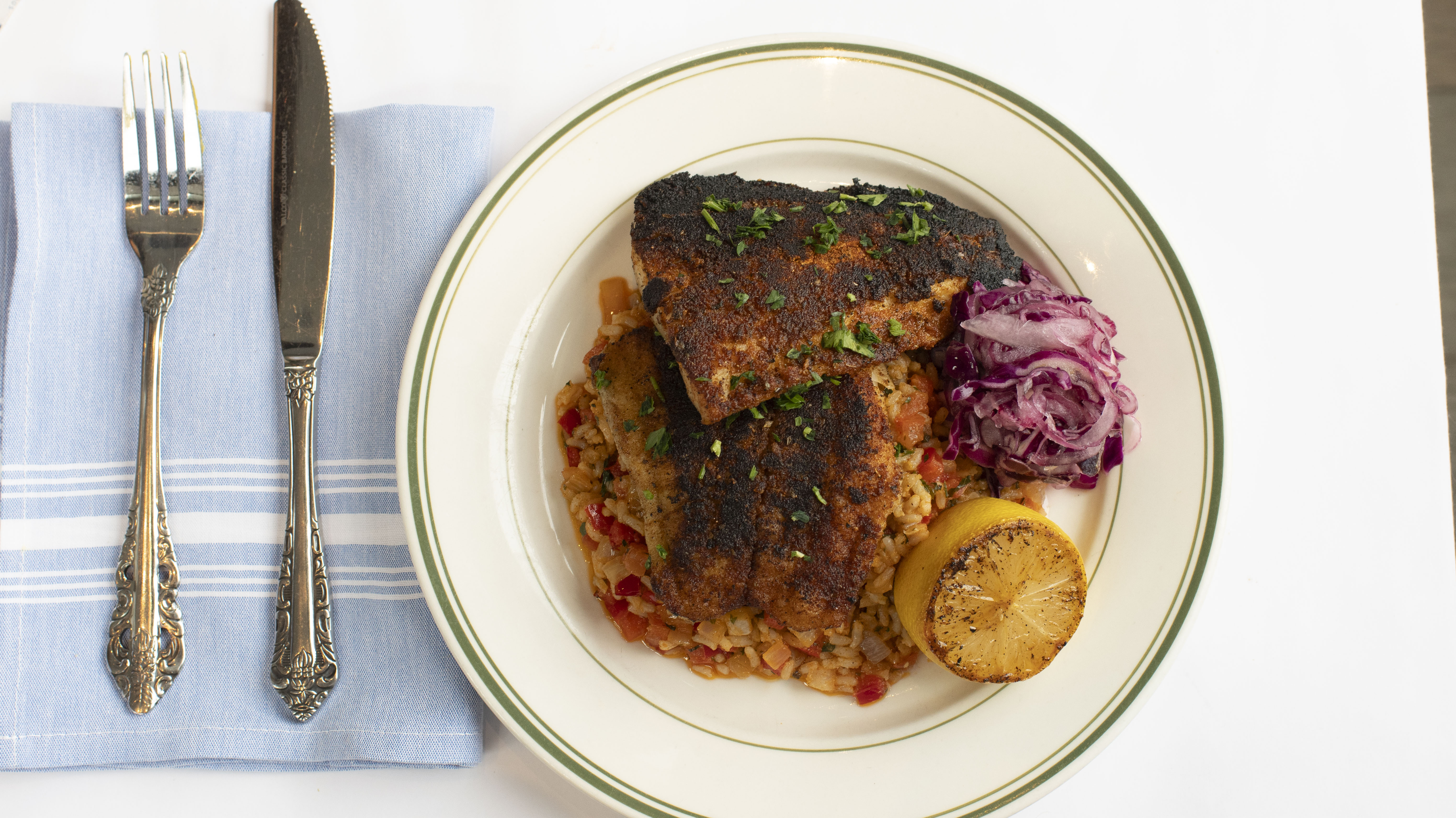 Blackened Sea Bass
