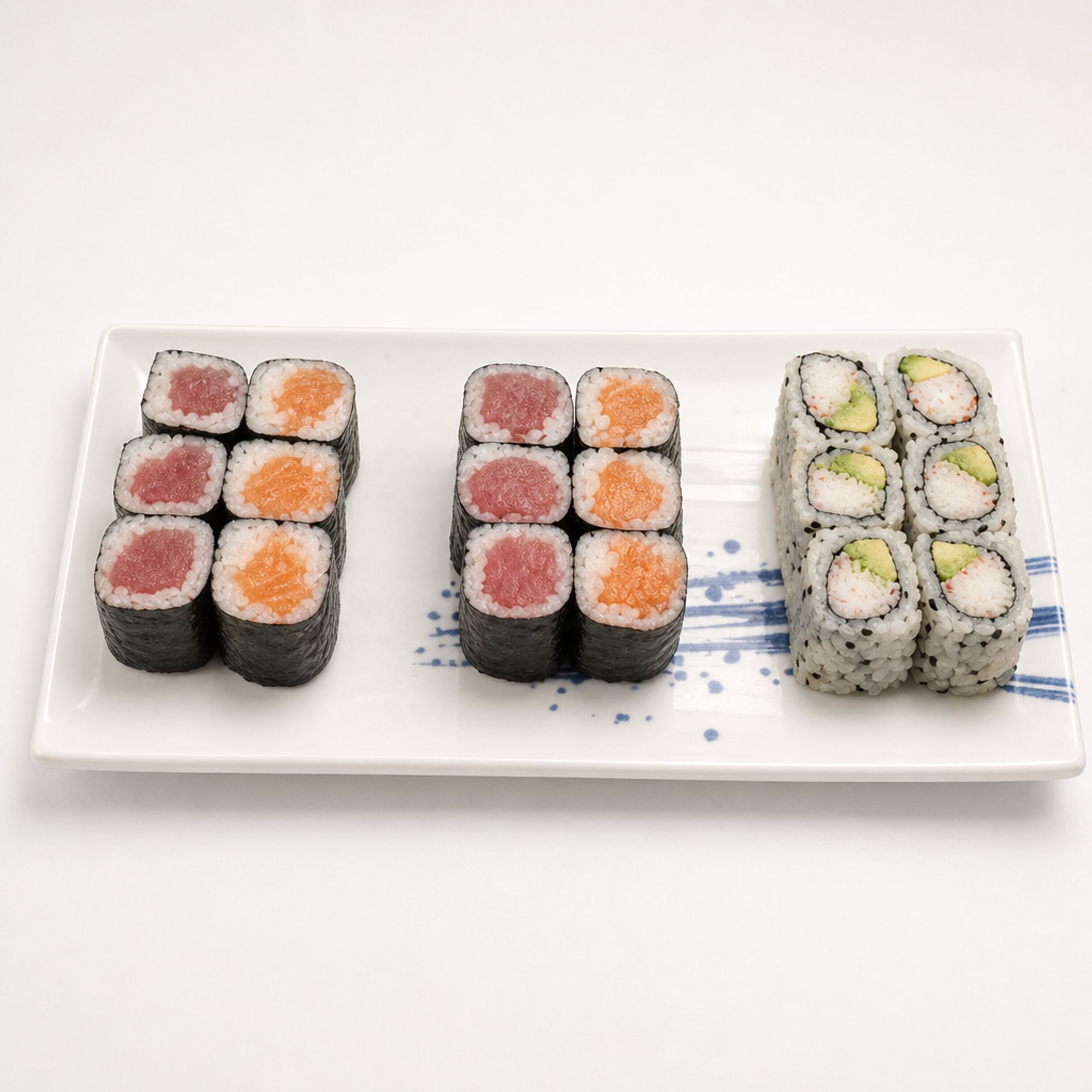 Tuna, Salmon, California Roll