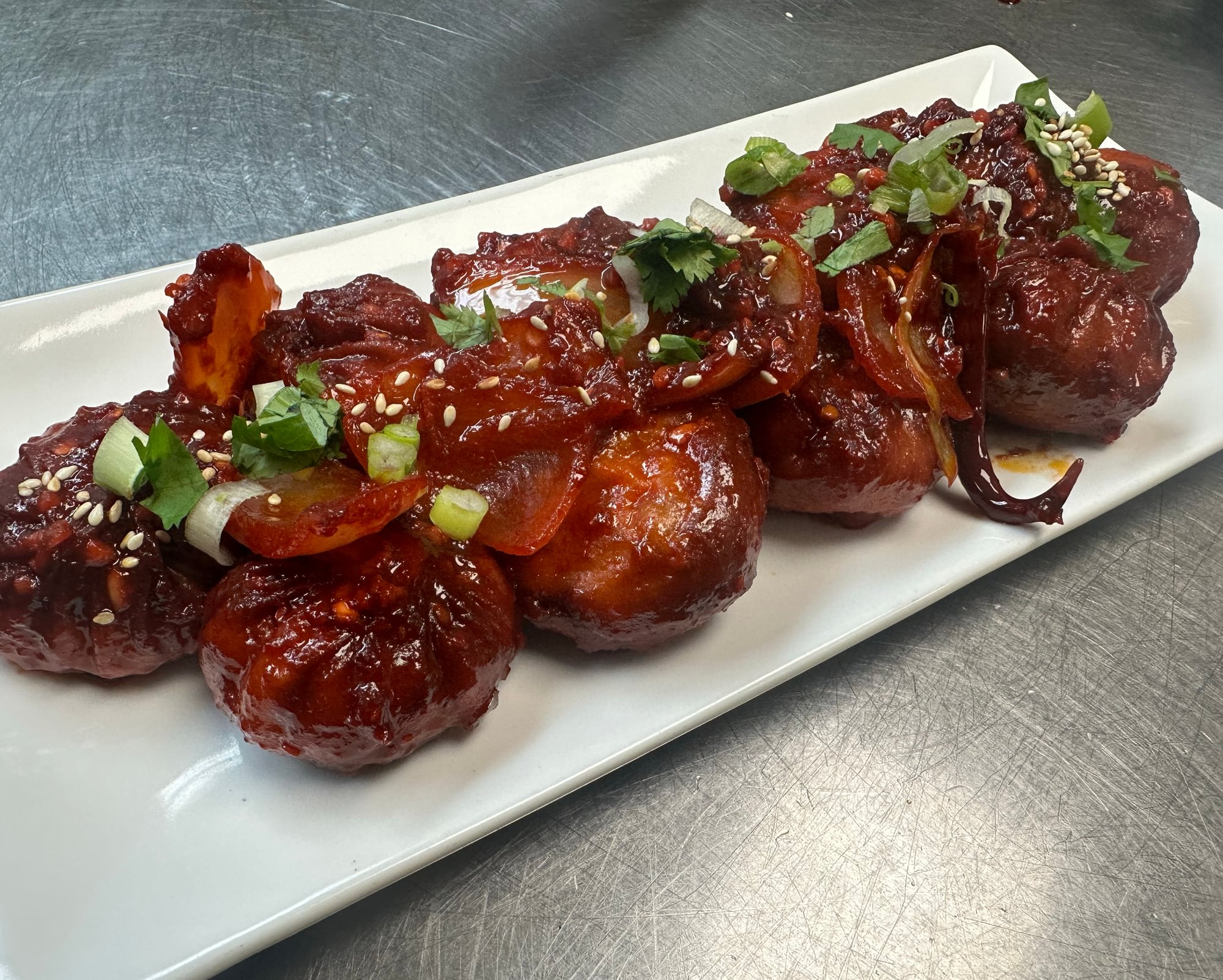 Chicken chili momo