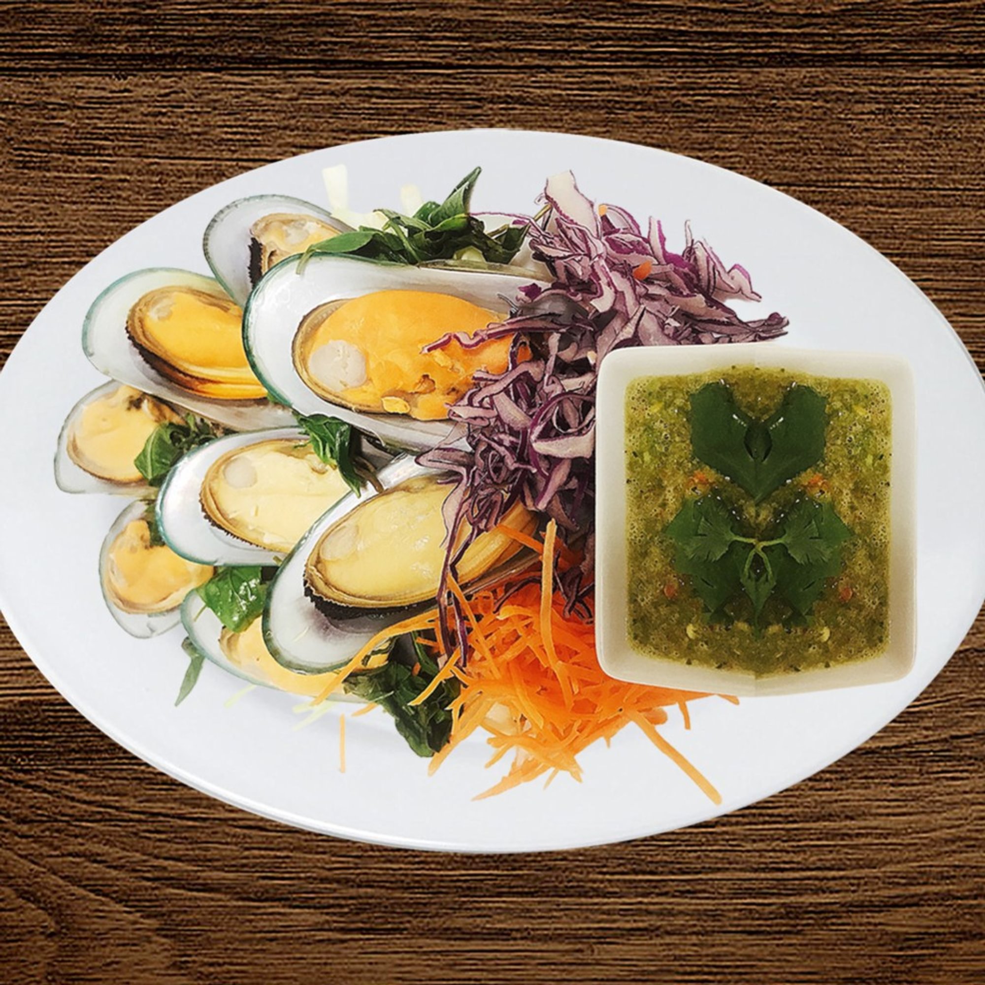 Steamed Green Mussels