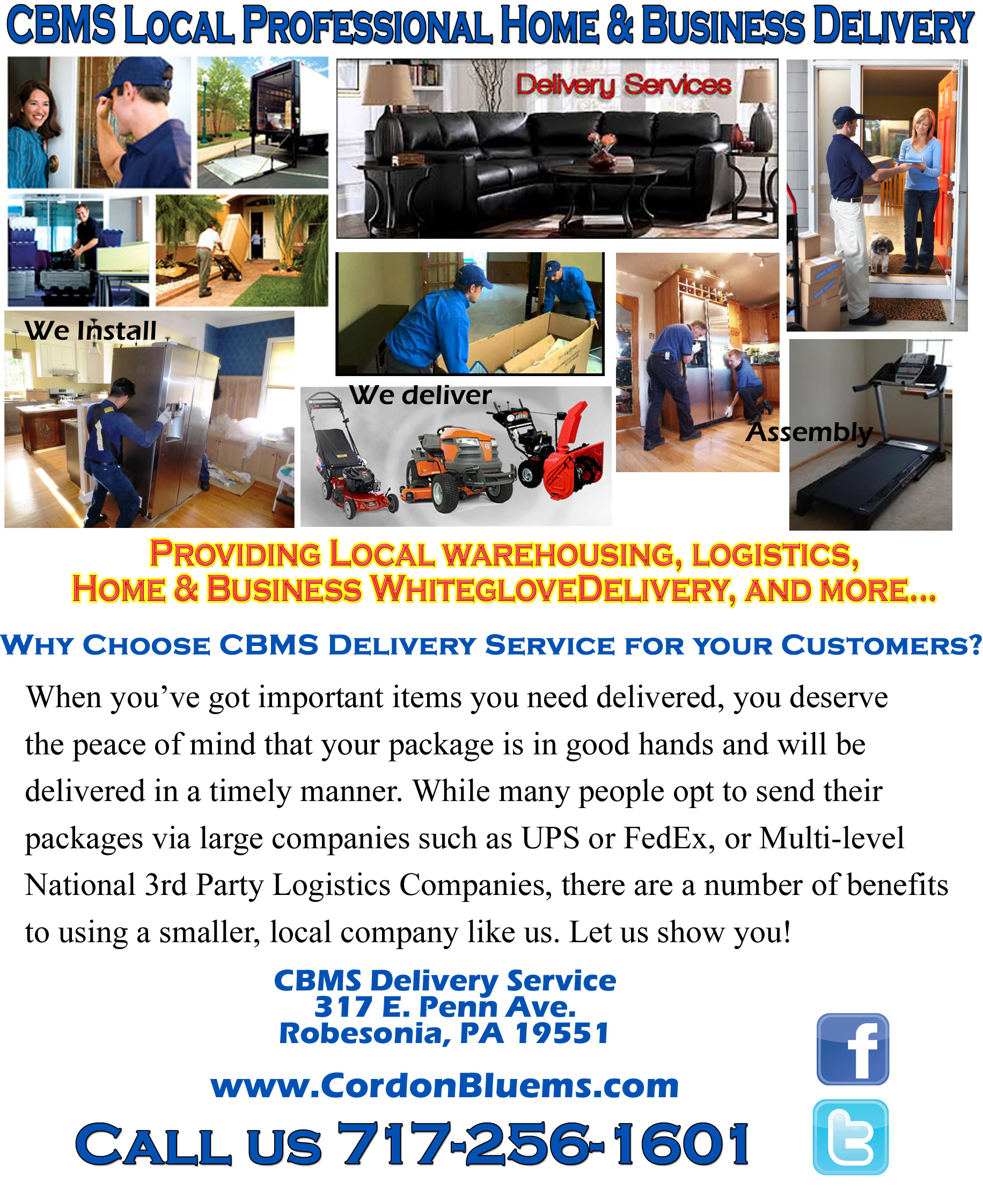 Cordon Blue Logistics Whiteglove Delivery Logo