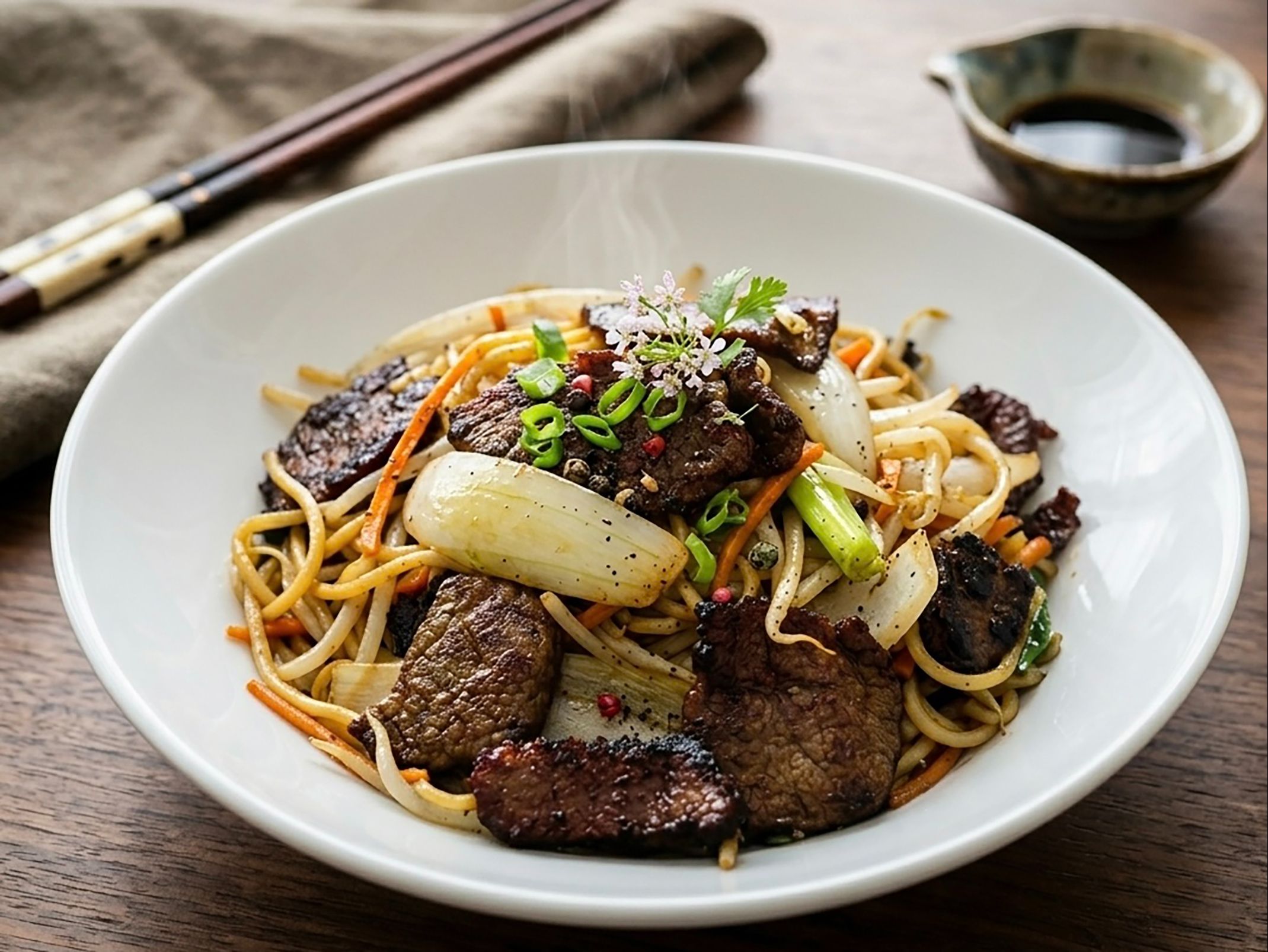 L1. Grilled Beef Lo-Mein Stir-Fry