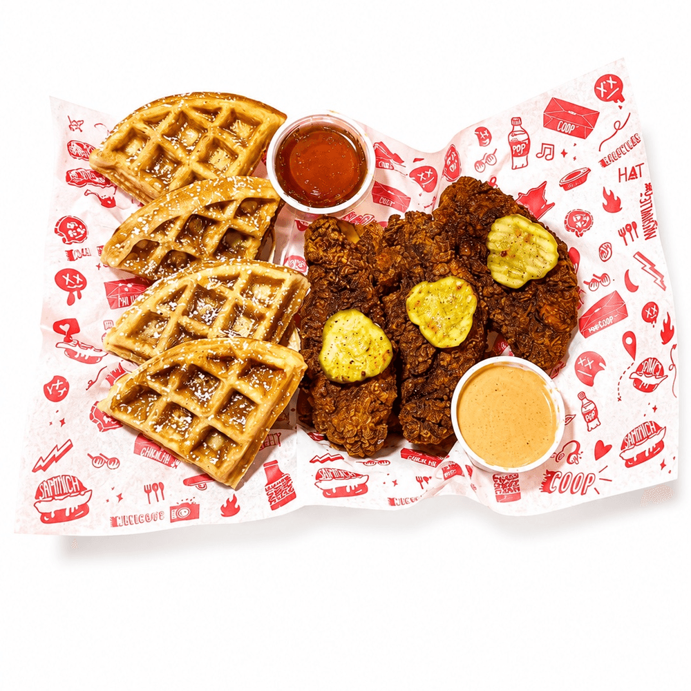 4. HOT CHICKEN & WAFFLES