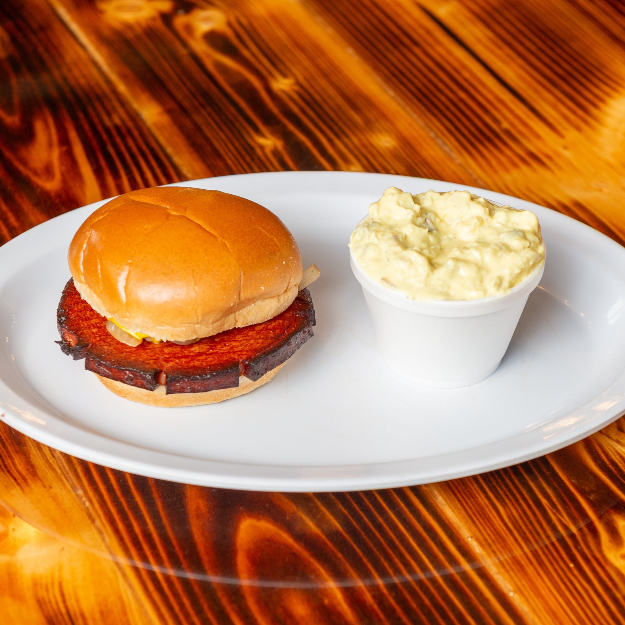 Smoked Bologna Burger