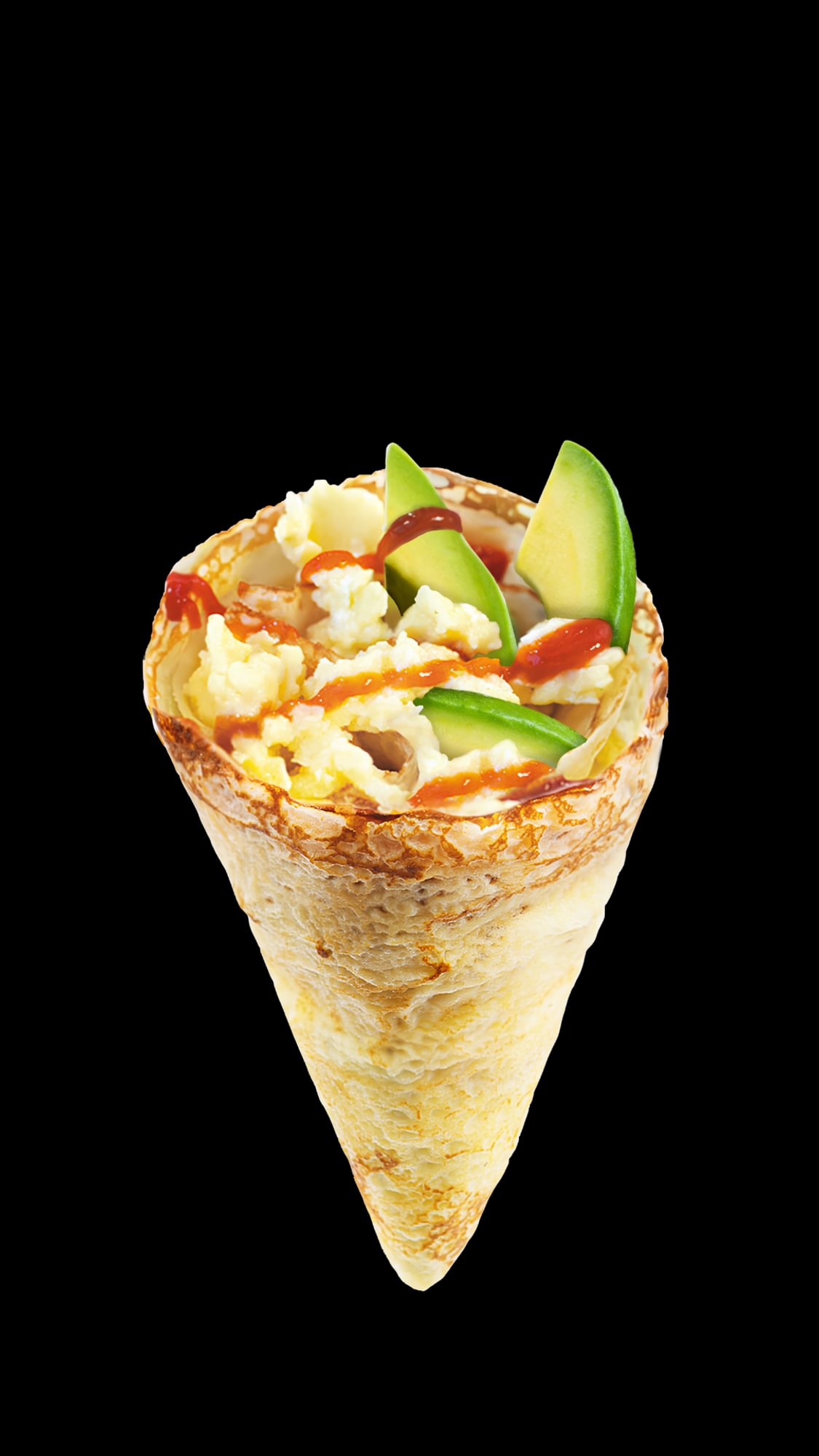 Eggs, Goat Cheese & Avocado Crêpe