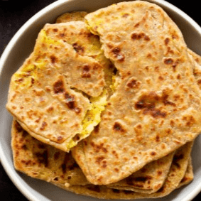 Lahori Aloo Paratha w/ egg