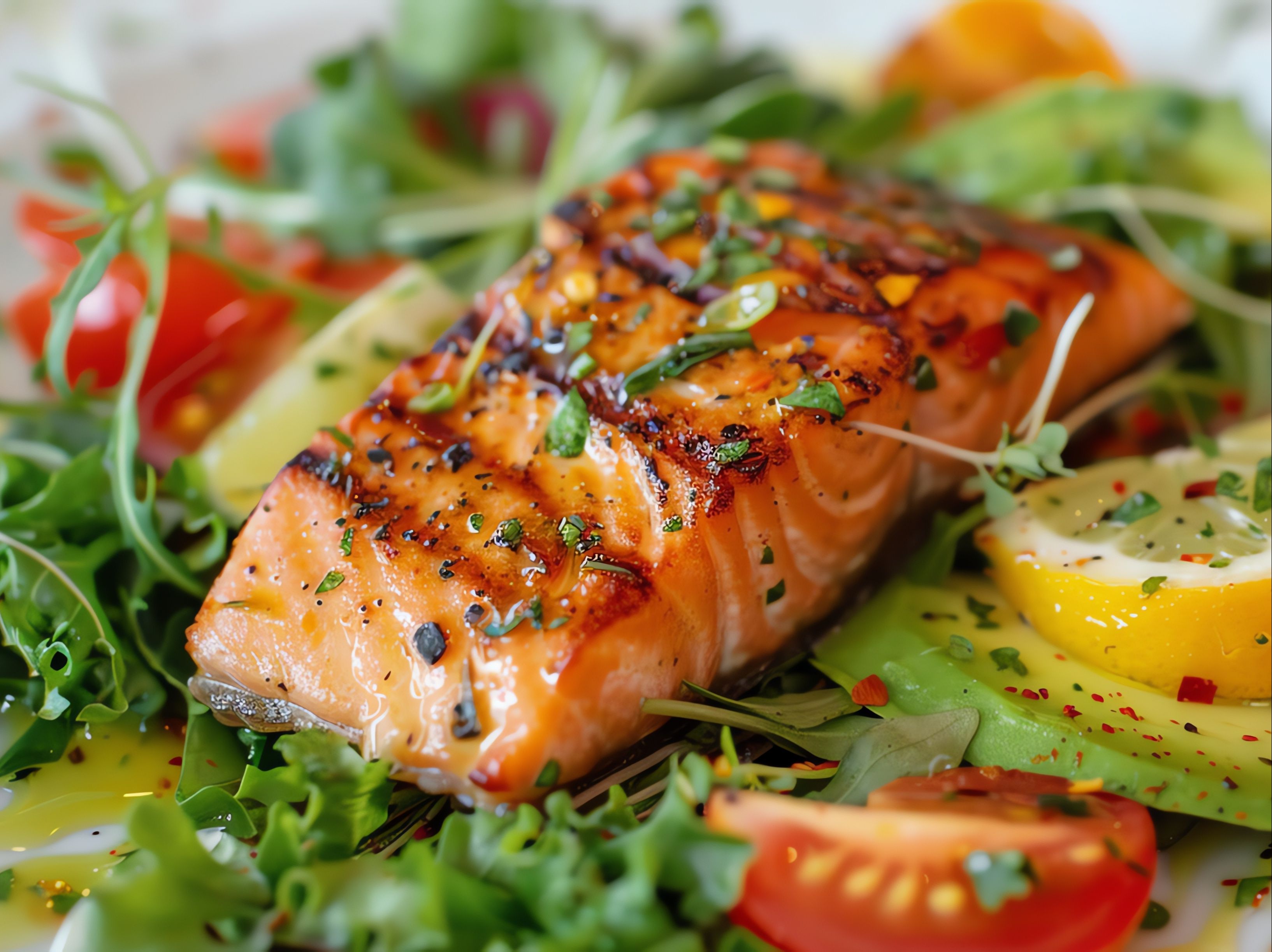 Grilled Salmon Salad