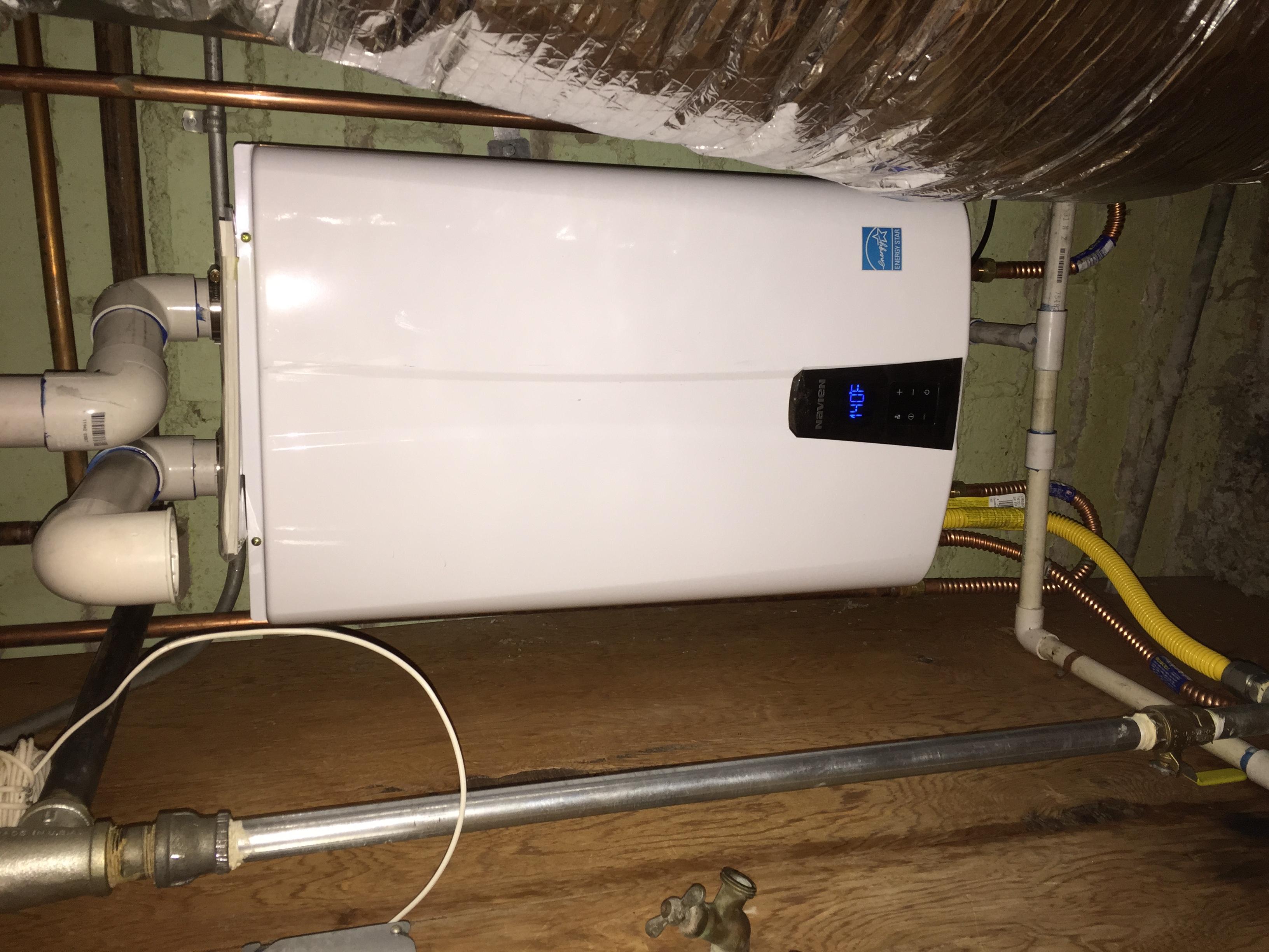 Install tankless water heater