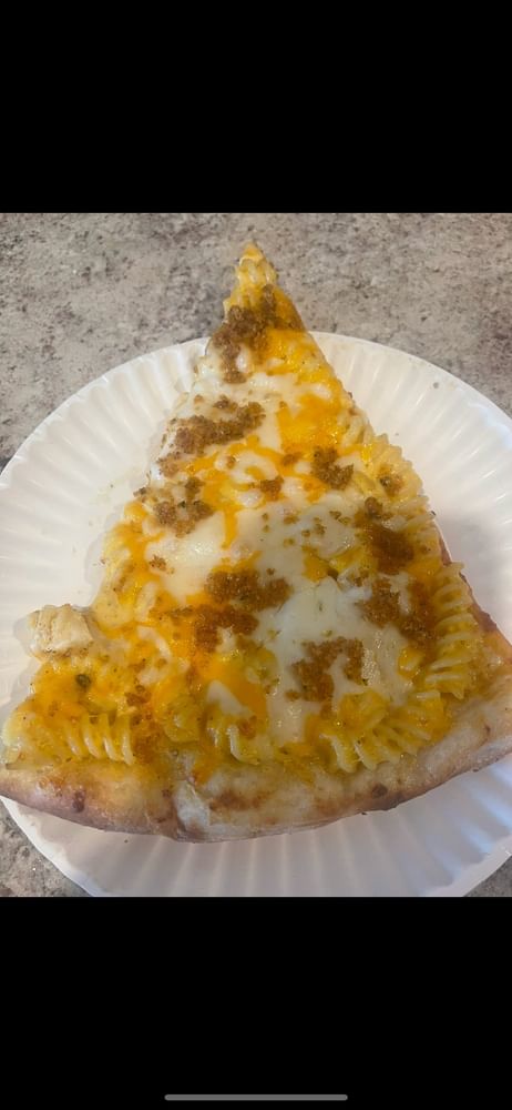 Mac & Cheese Pizza Slice