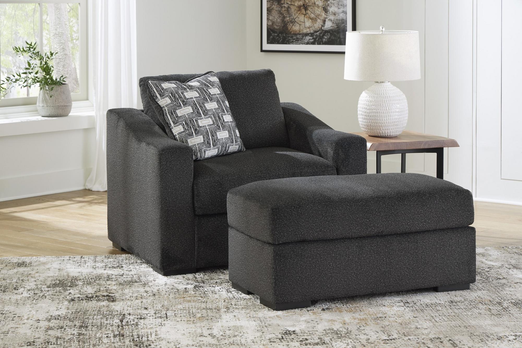 Wryenlynn Chair 1/2 & Ottoman