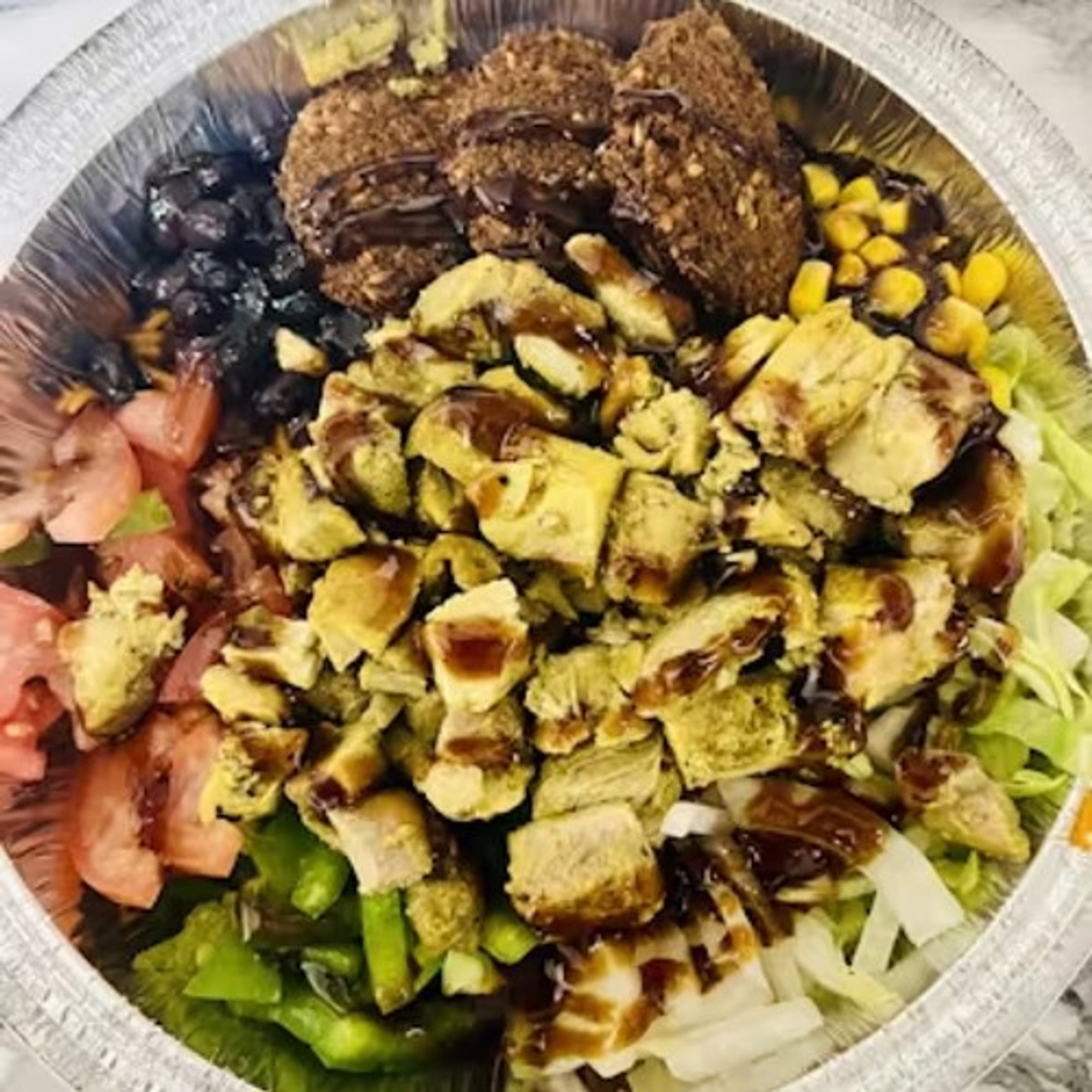Falafel, Beef & Lamb Rice Bowl