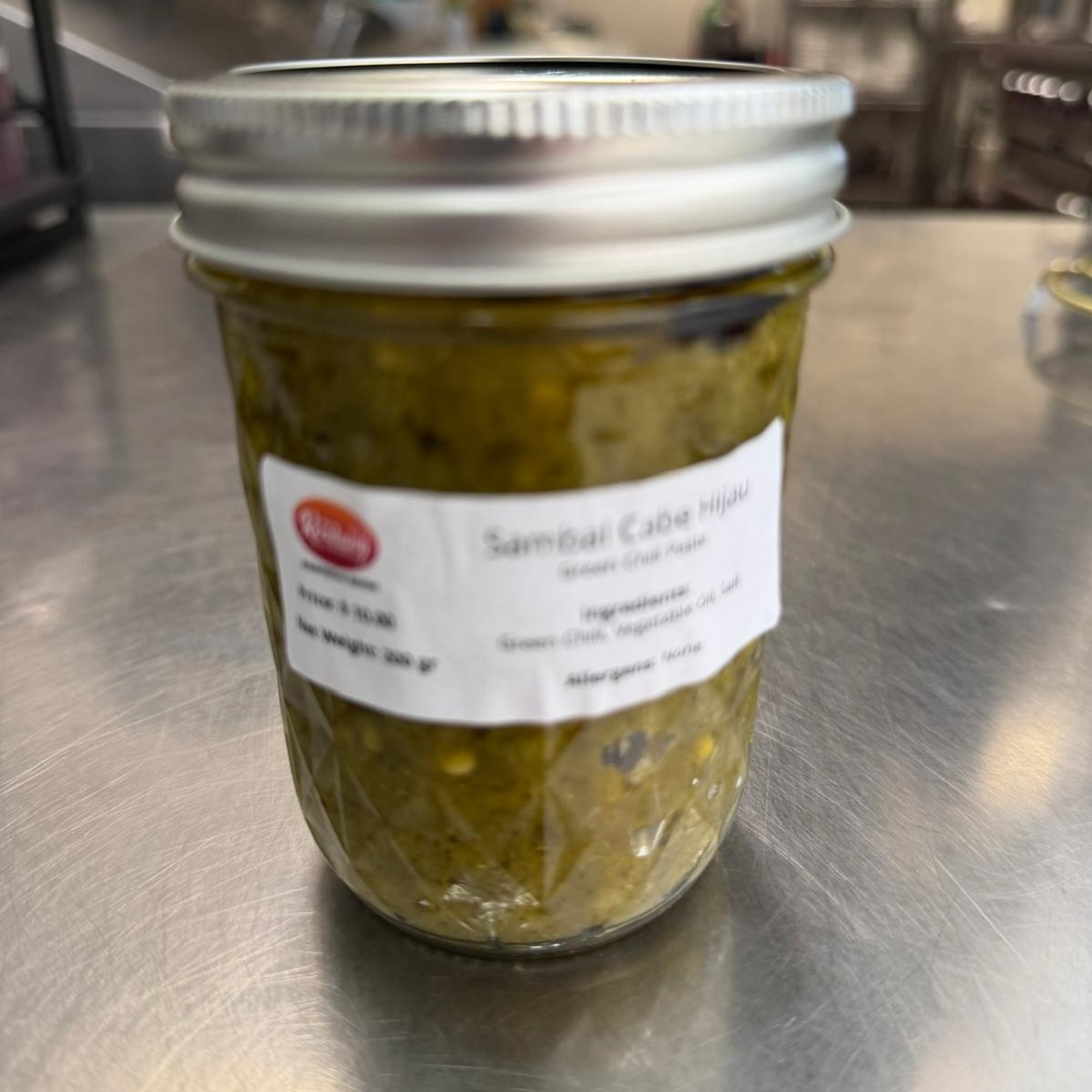 Sambal Hijau in a Jar
