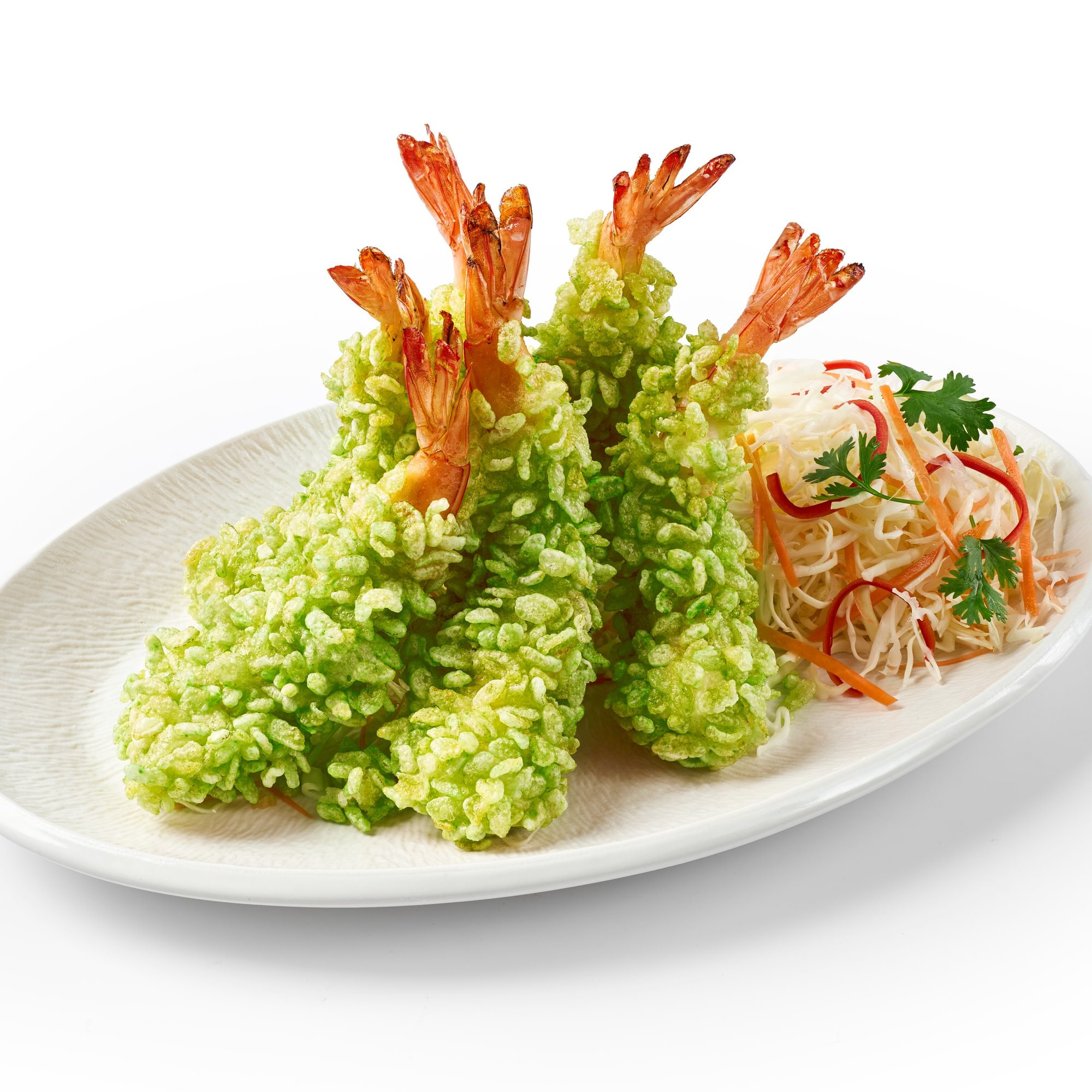 Tôm Lăn Cốm Xanh - Green Rice Flake-Crusted Shrimp