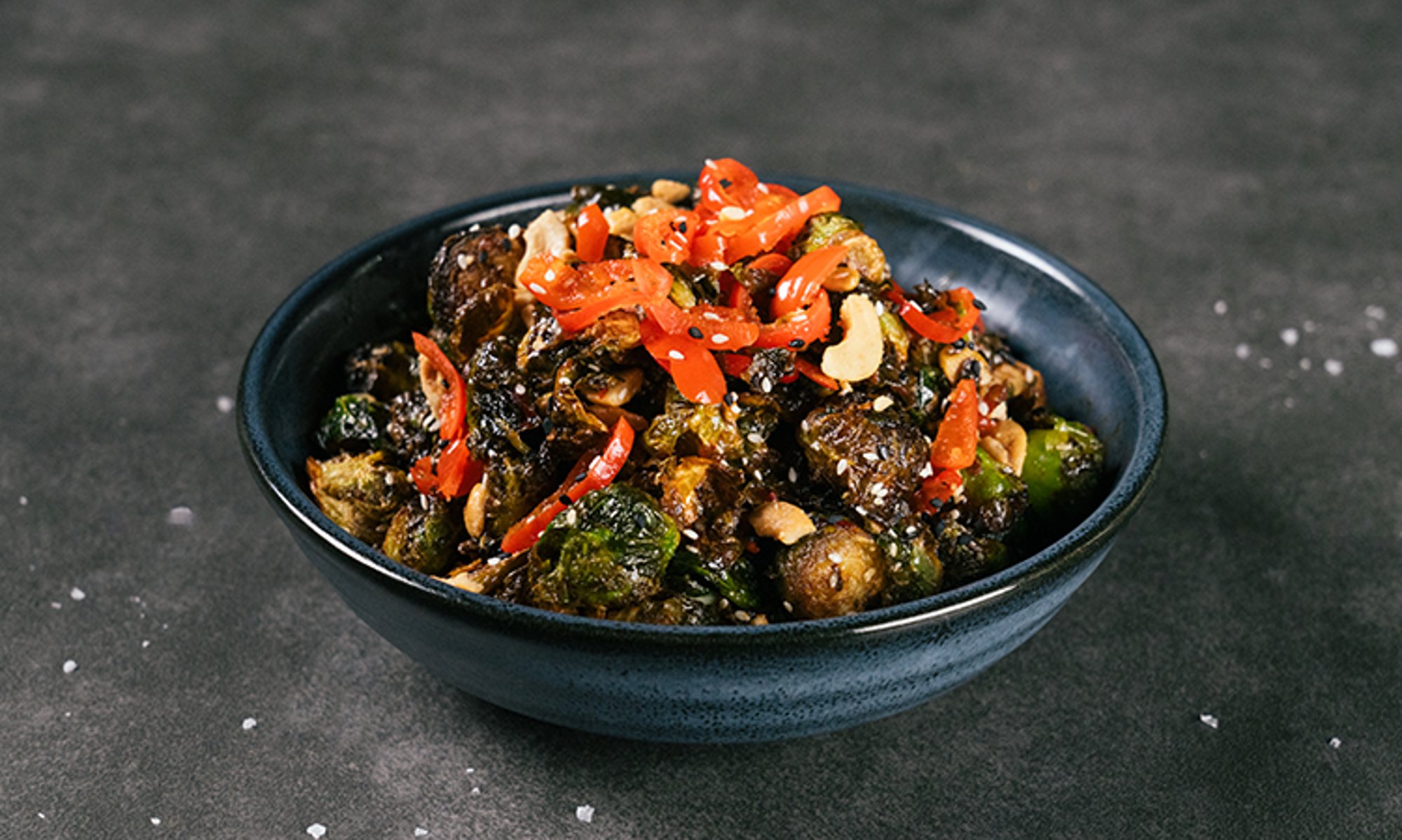 SWEET & SPICY KUNG PAO BRUSSELS SPROUTS