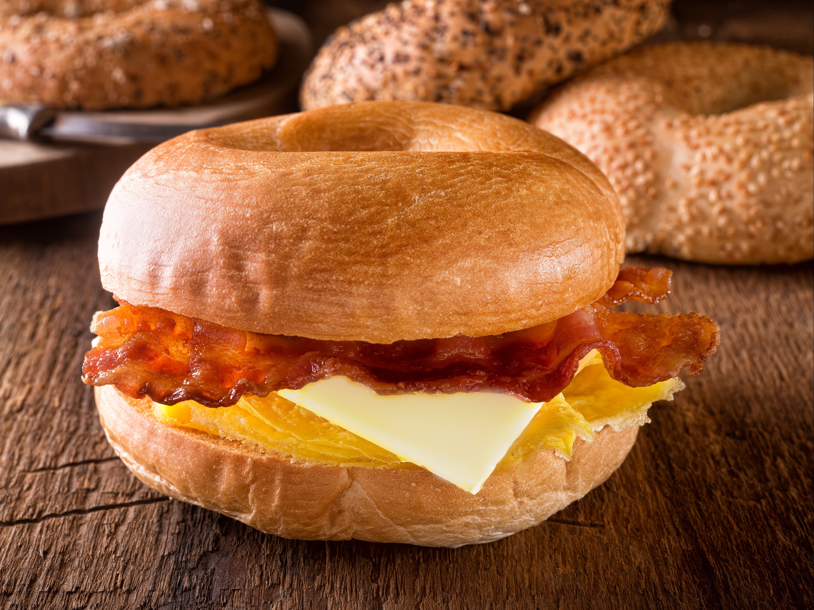 Bagel Gouda, Bacon, & Egg