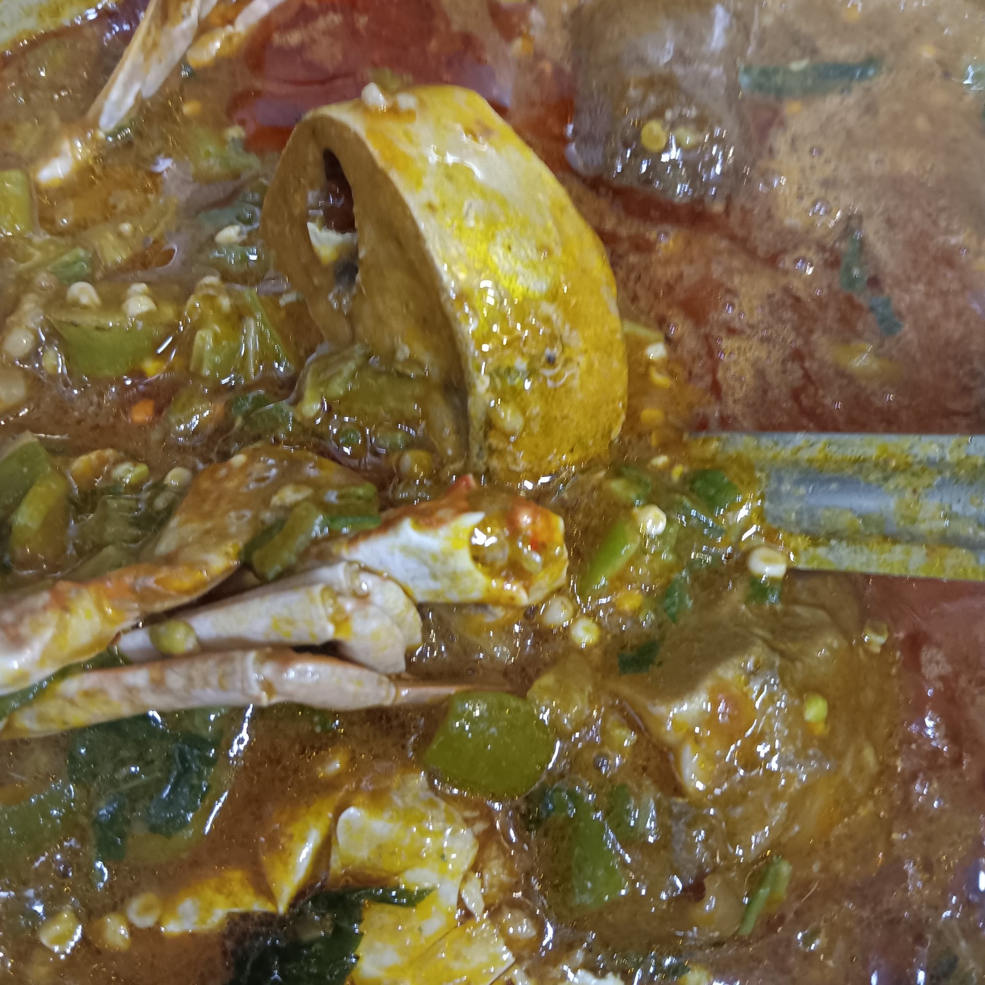Okra Soup/Mackerel/Crab