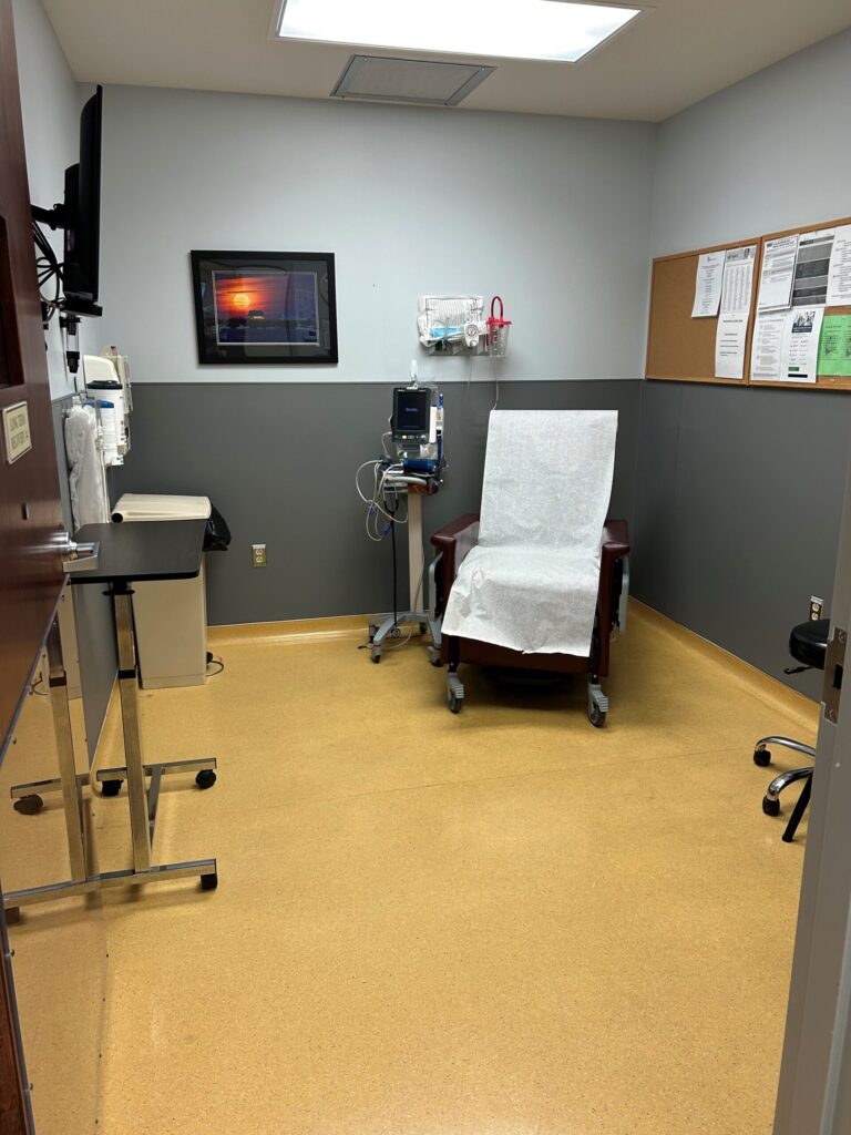 A treatment room at Providence Access Care