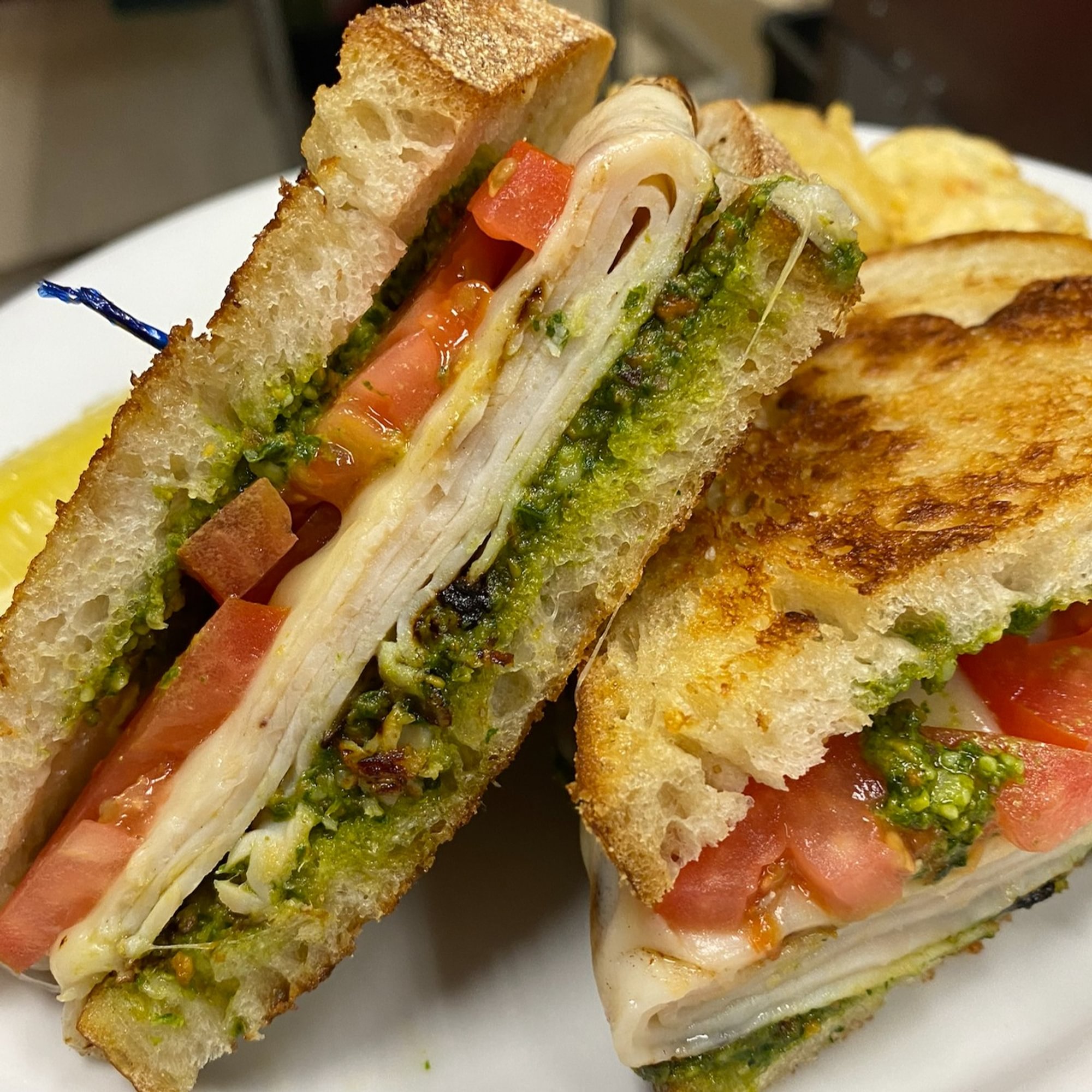 Turkey Pesto Melt Sandwich