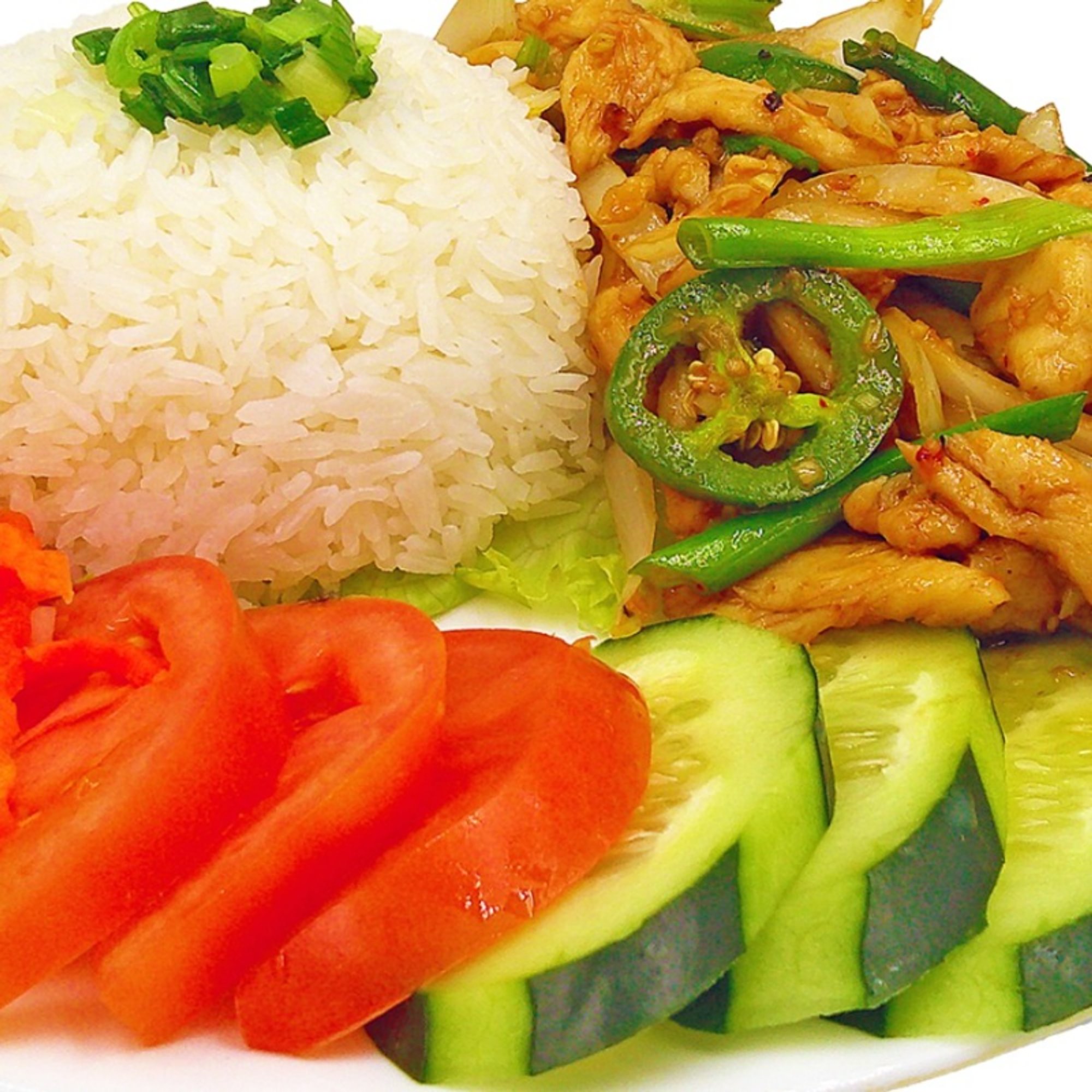 Stir Fried Lemongrass Chicken With Rice #3