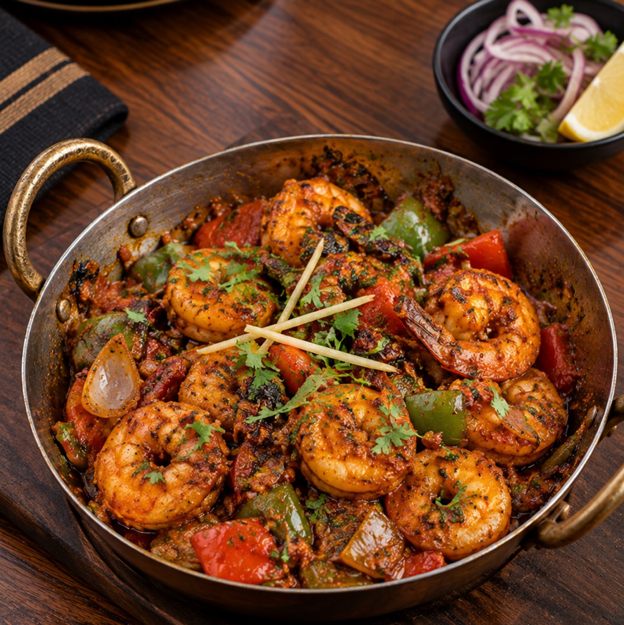 Kadahi Masala Prawns