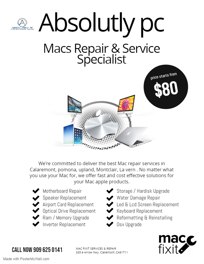 Absolutely PC Computer Repair,Mac Repair, iPhone & iPad Photo