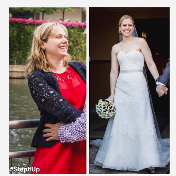 Steph's private weight loss client lost over 20 lbs for her wedding and gained confidence!