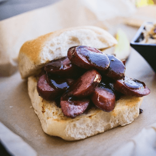 Smoked Kielbasa Sandwich