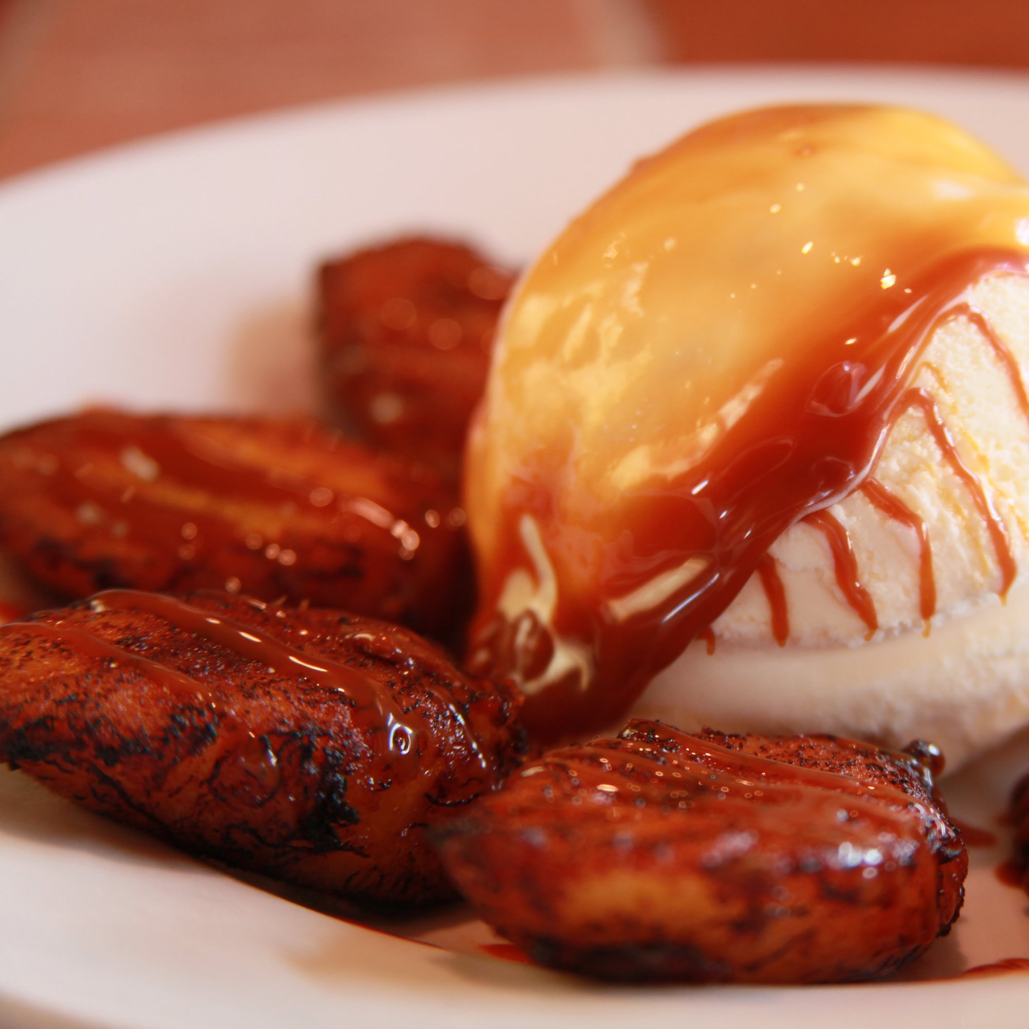 Fried Platanos with Caramel