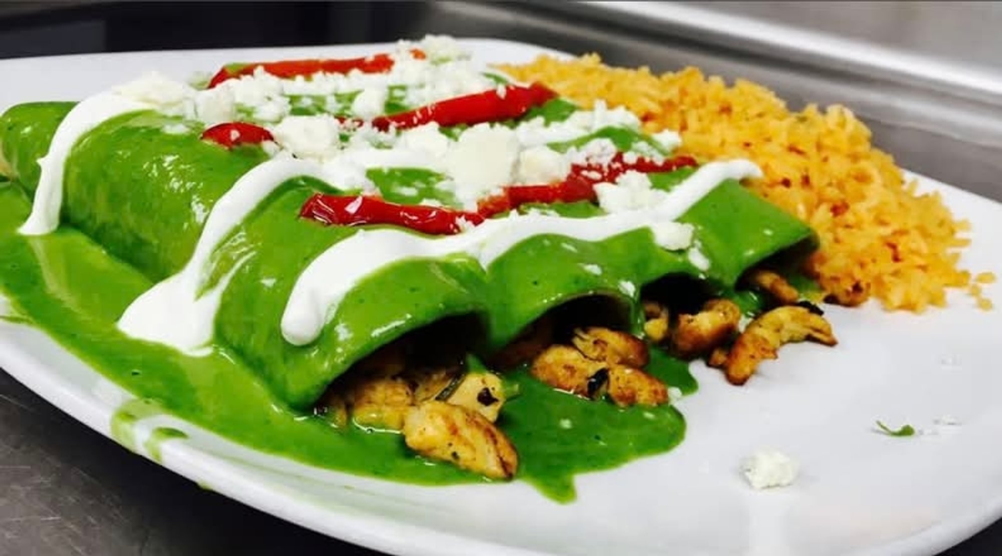 Chicken & Spinach Enchiladas