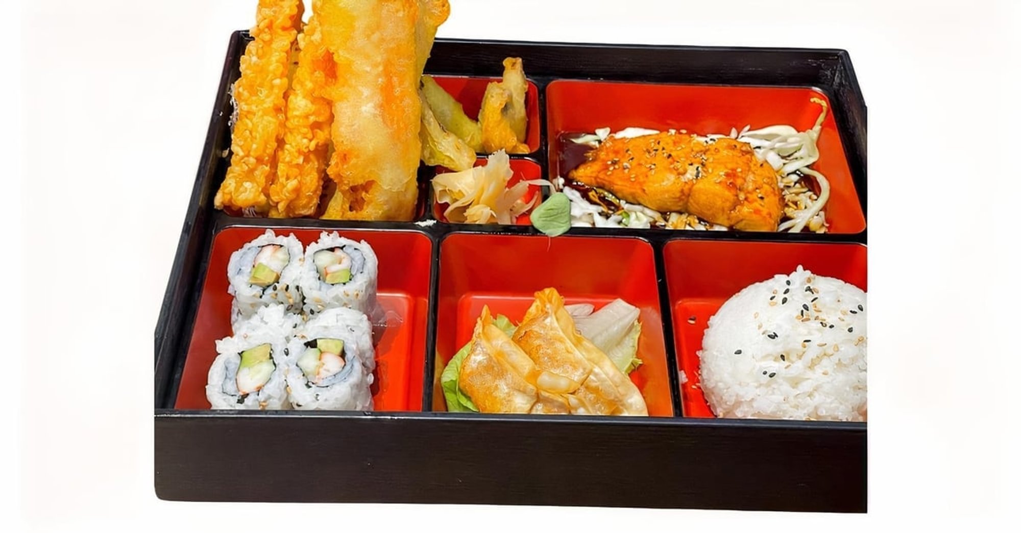 Teriyaki, Shrimp and Vegetable Tempura