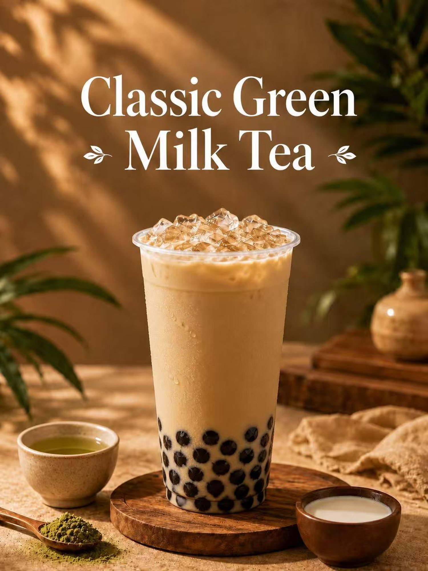 Classic Green Boba Milk Tea