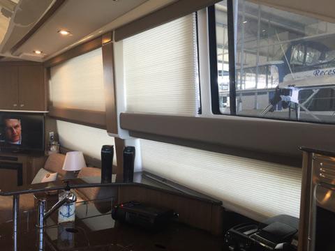 Have a boat and need privacy and heat control on the windows? Cellular Shades will do the job!