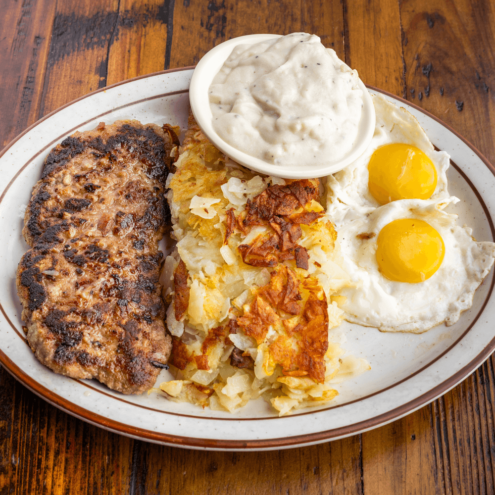 Country Fried Steak and Eggs