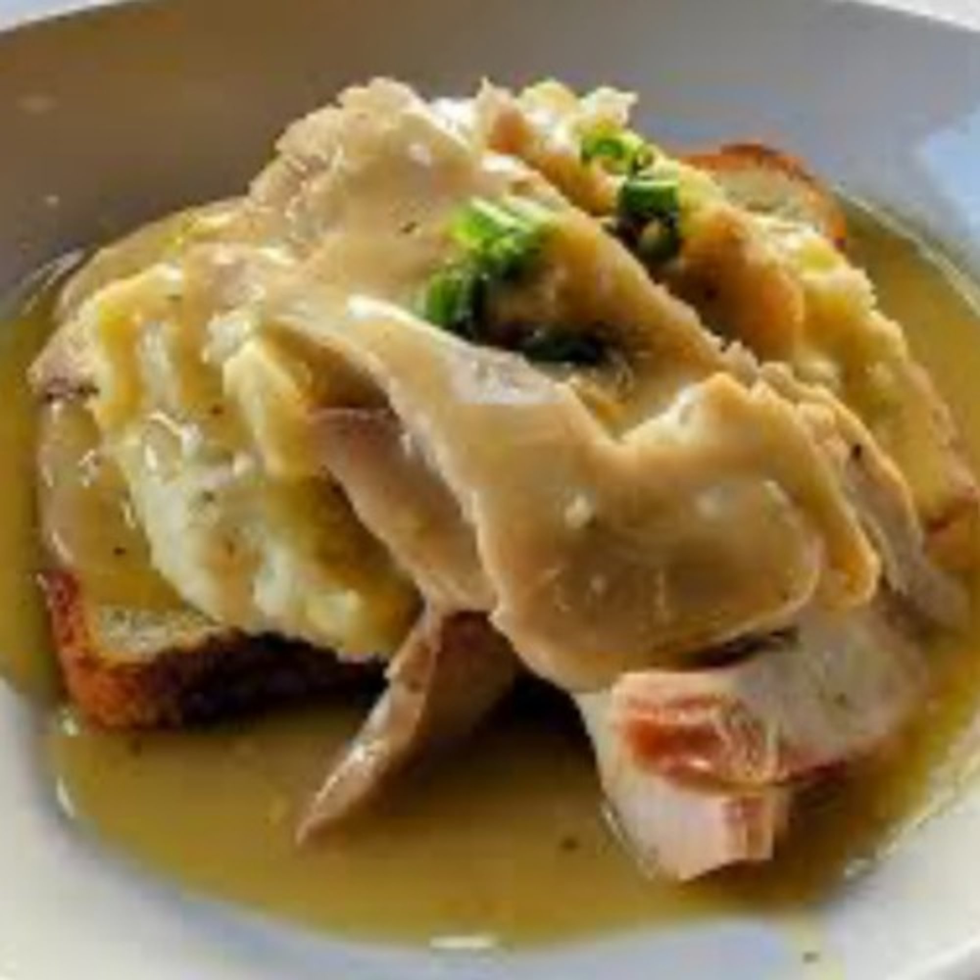 Roast Turkey Open Face Sandwich