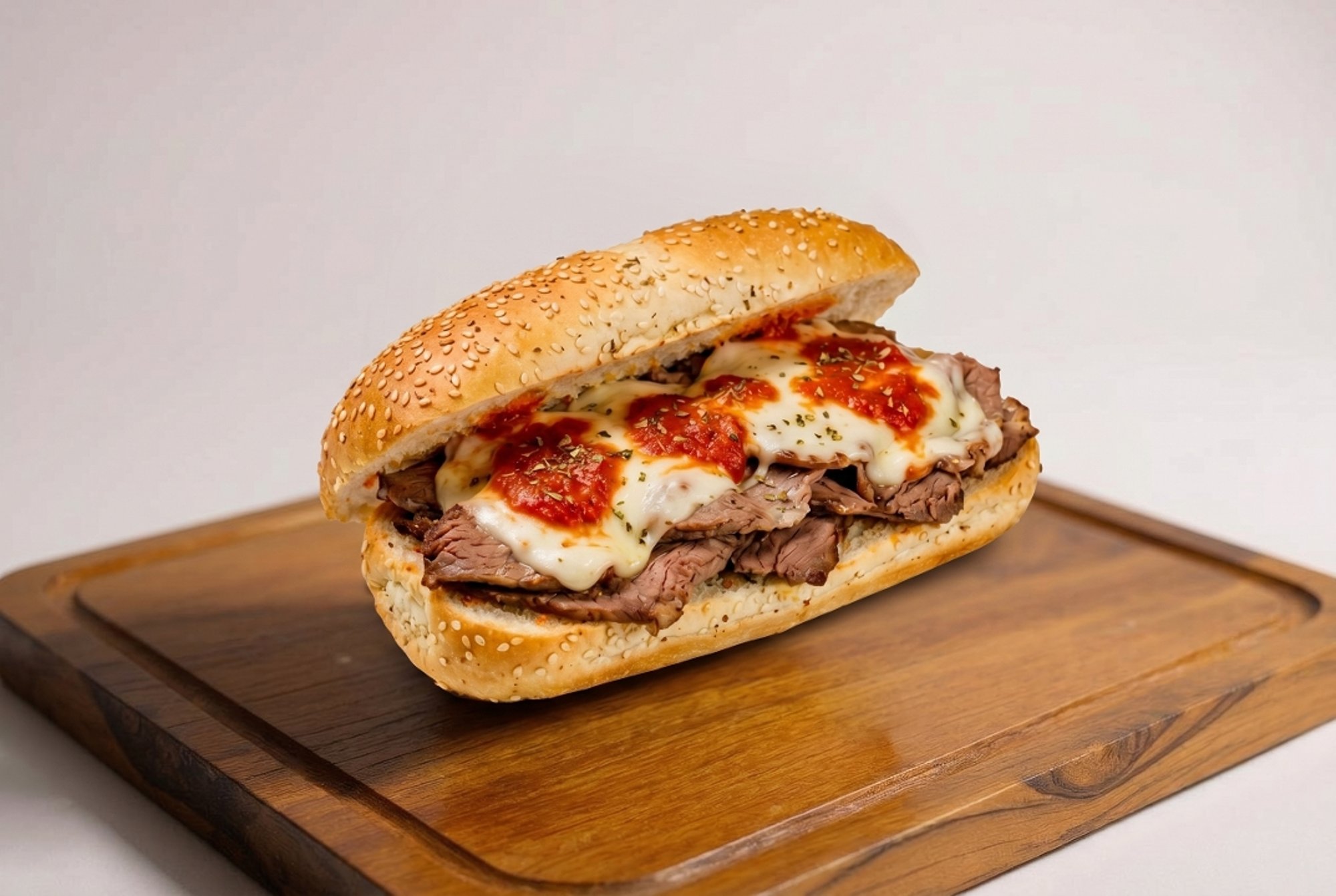 Eggplant Parmigiana Sandwich