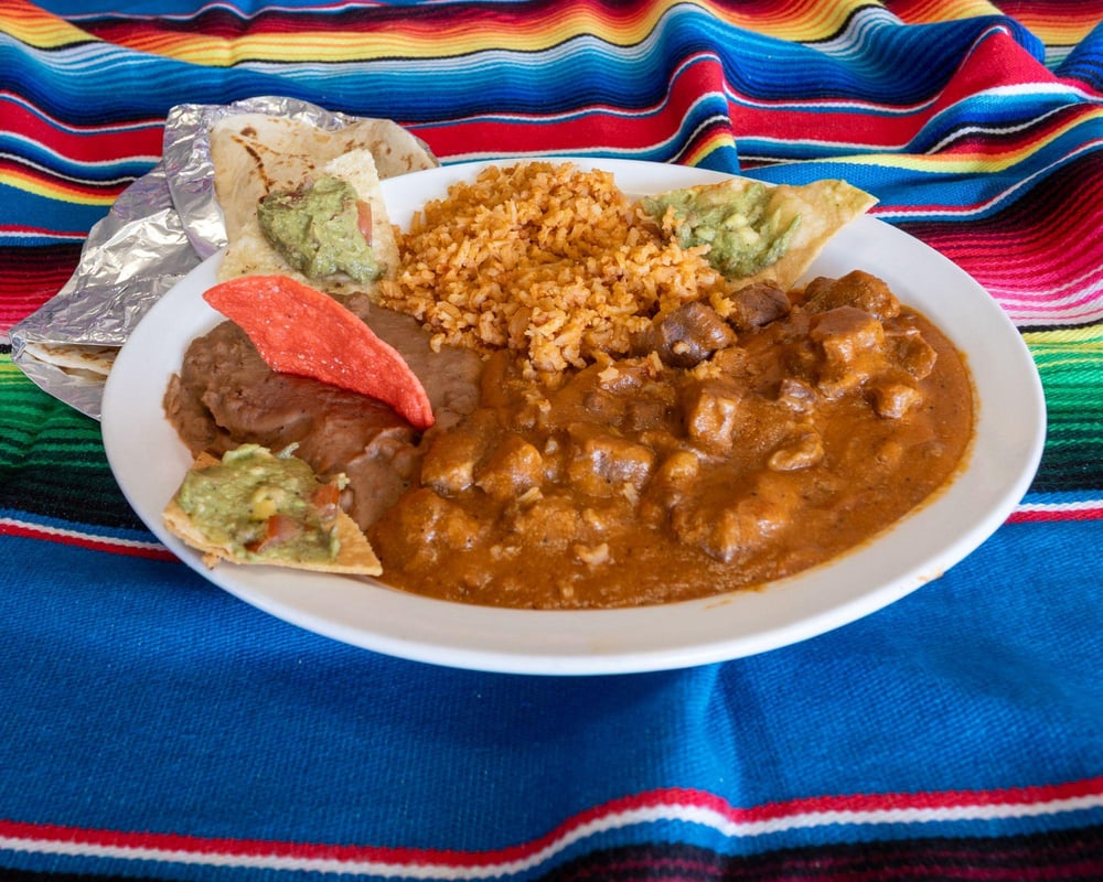 Carne Guisada Tacos (2) Plate