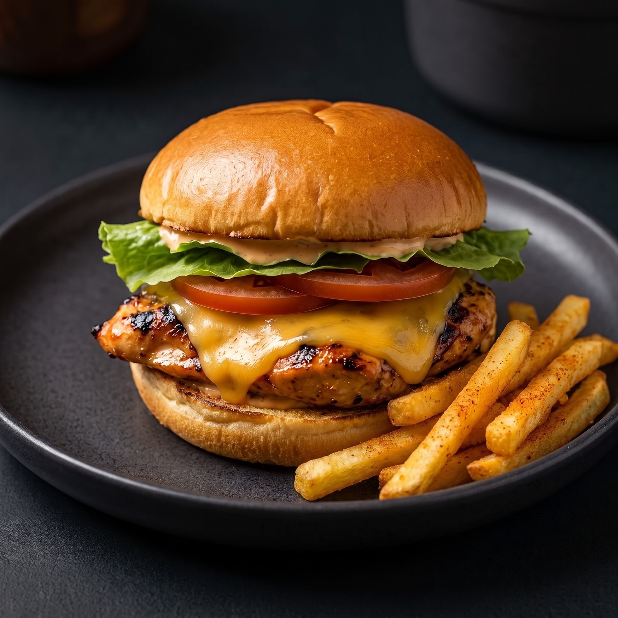 Peri-Peri Chicken Burger Plate
