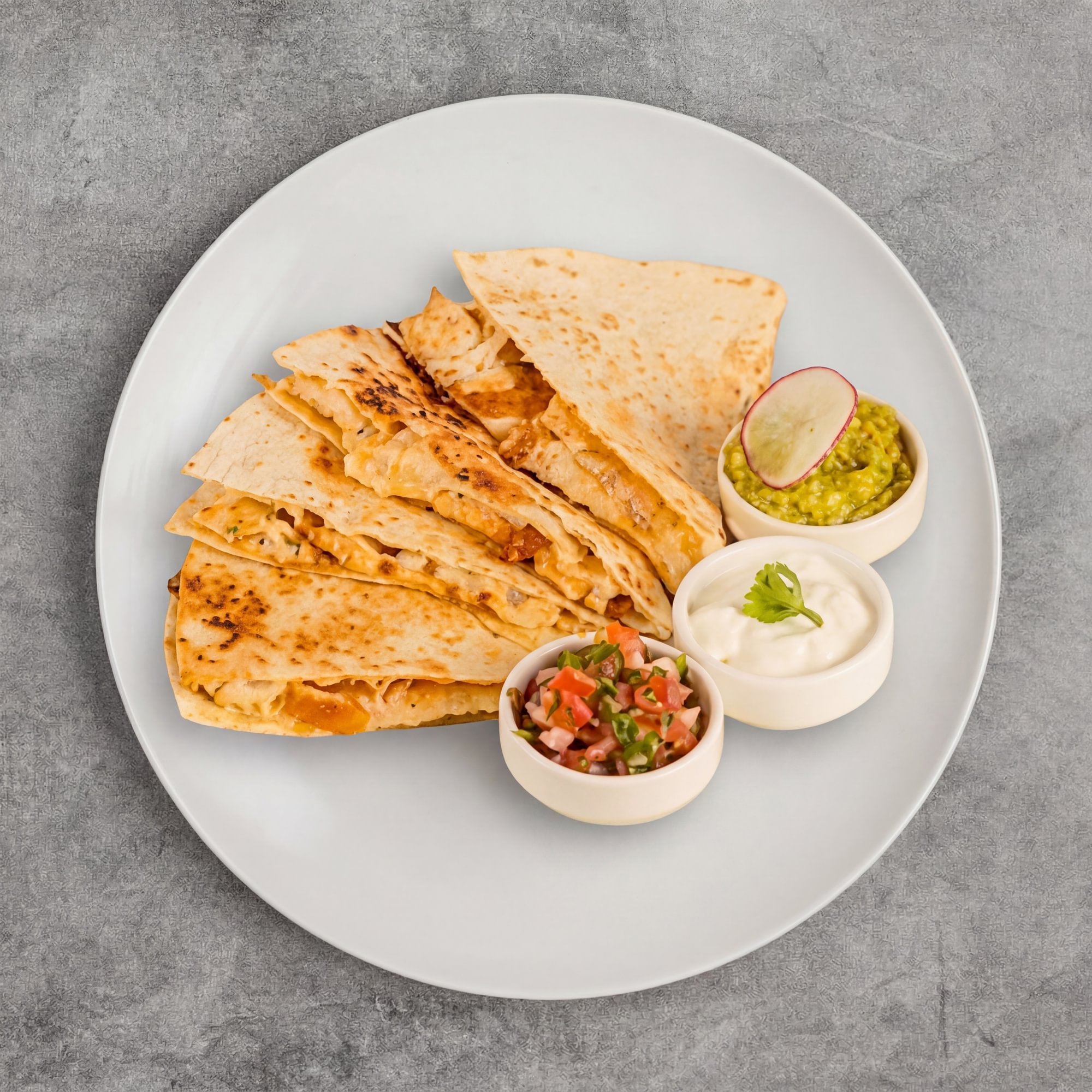 Chicken Quesadilla, Fries & Soda Lunch