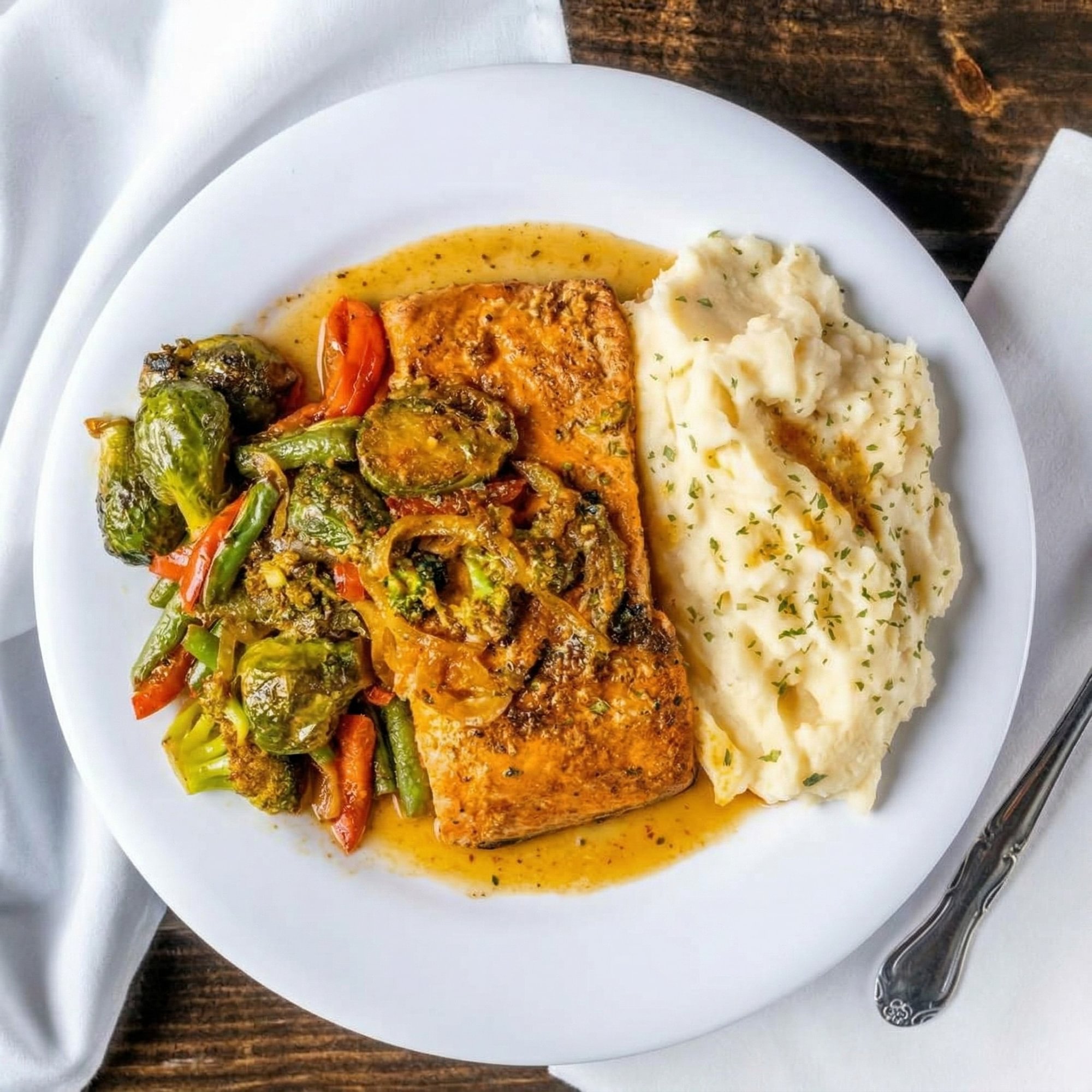 Bourbon Glazed Salmon Plate