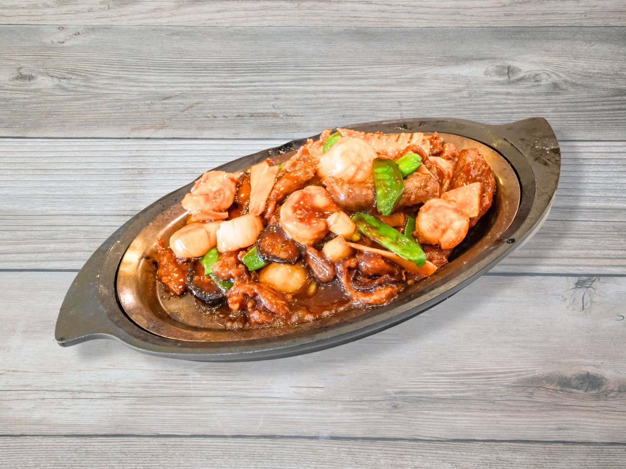 Beef with scallops & shrimps / 带子牛虾
