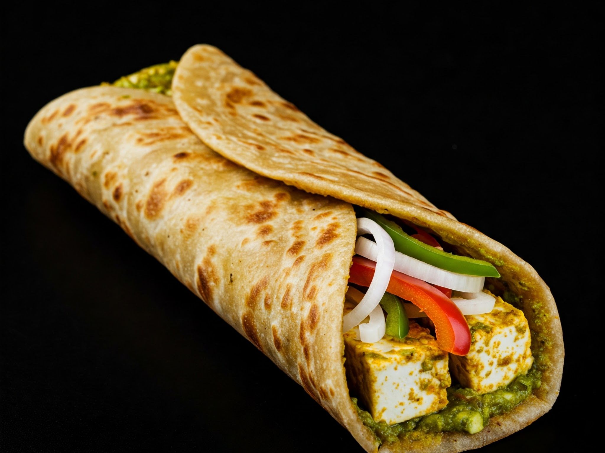 Paneer Haryali Roll