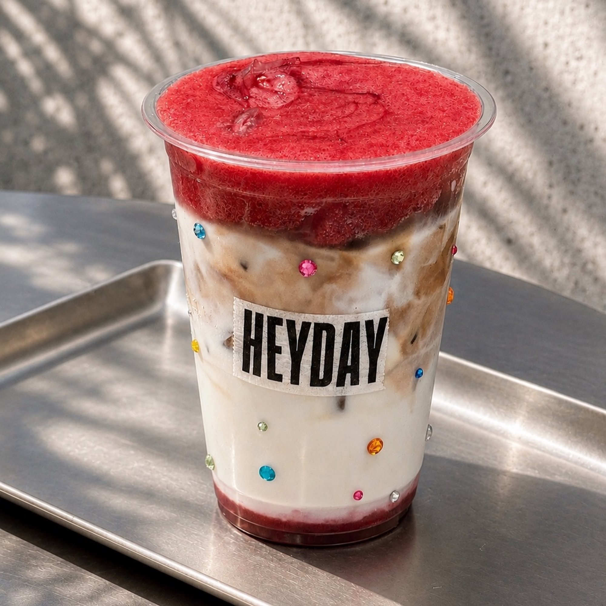 Raspberry Sparkle Latte (Iced)