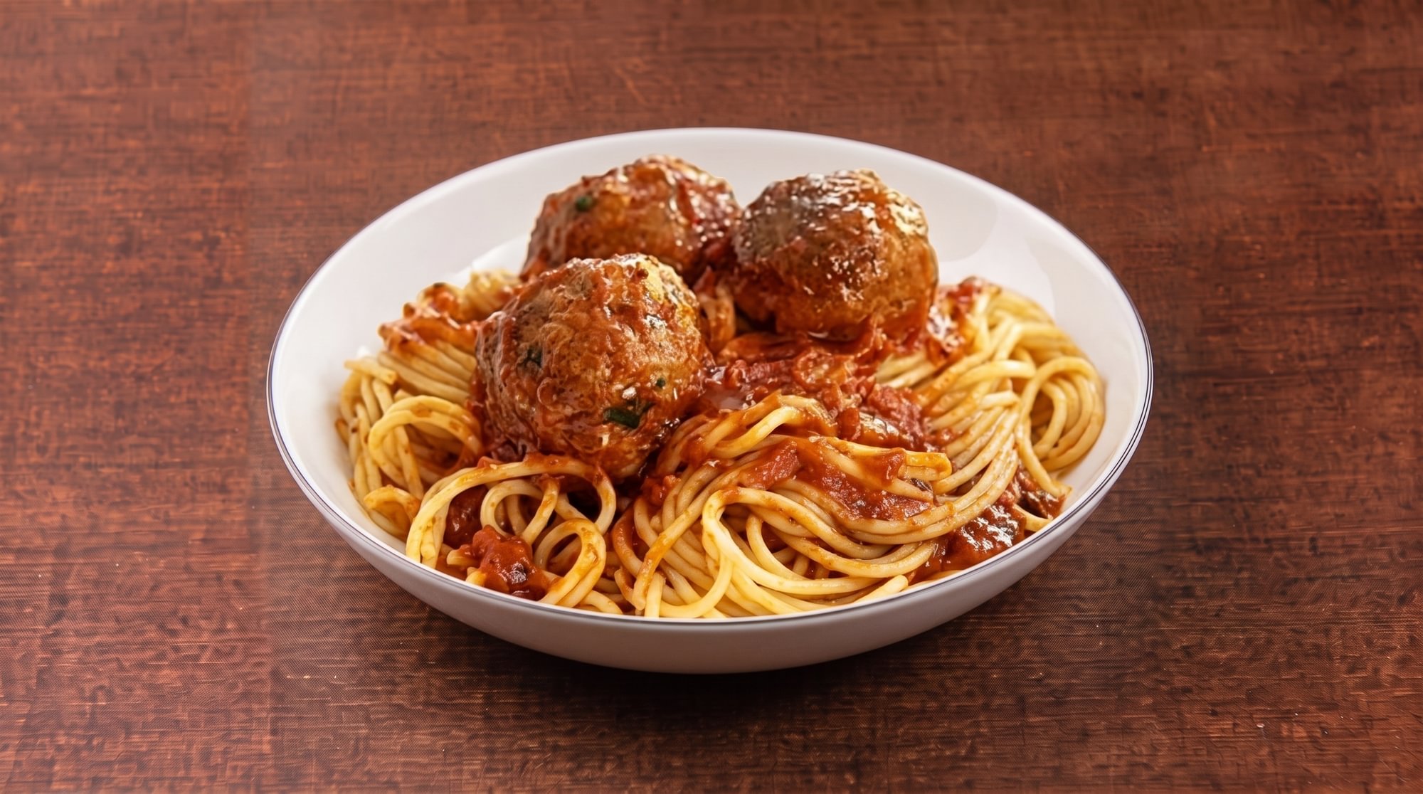 Lunch #8 Spaghetti and Meatballs with Salad