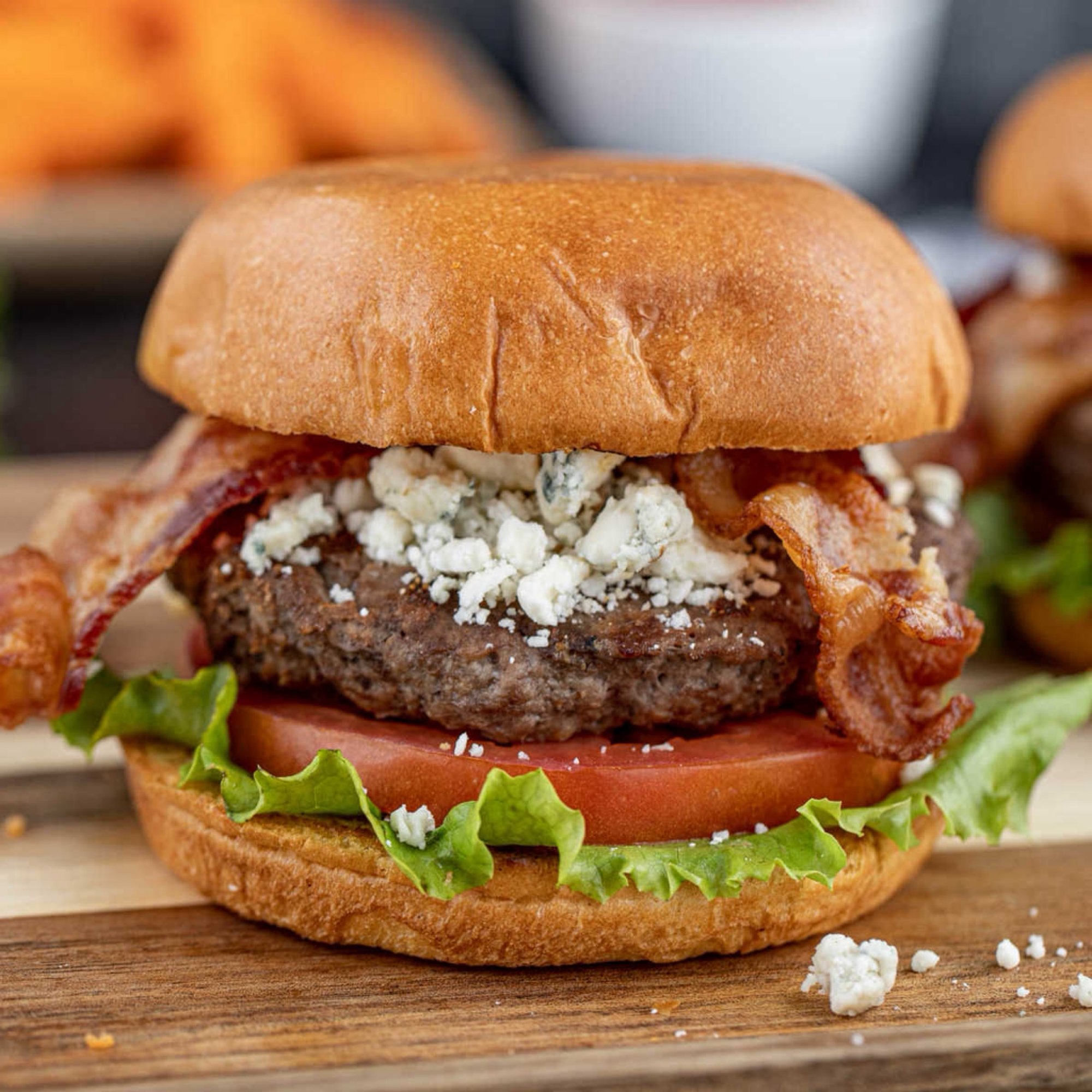 Blue Bacon Cheeseburger