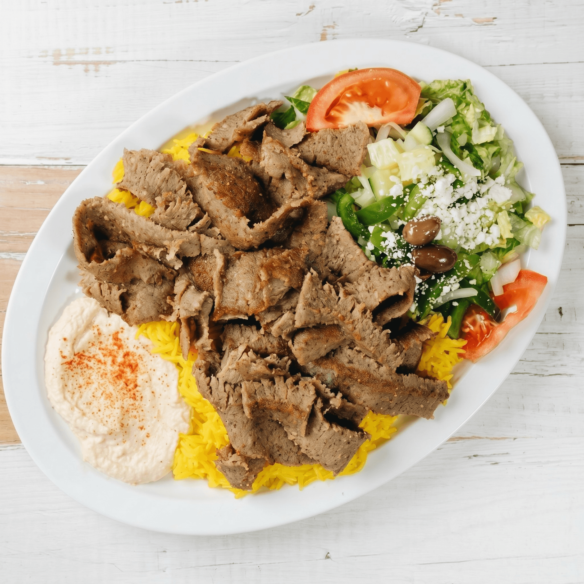 #1 Gyros Plate with Hummus