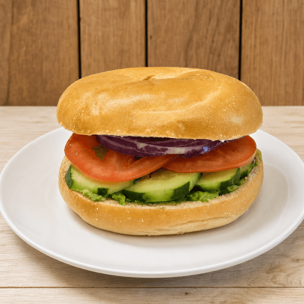 #10 Bagel with Veggies and Cream Cheese