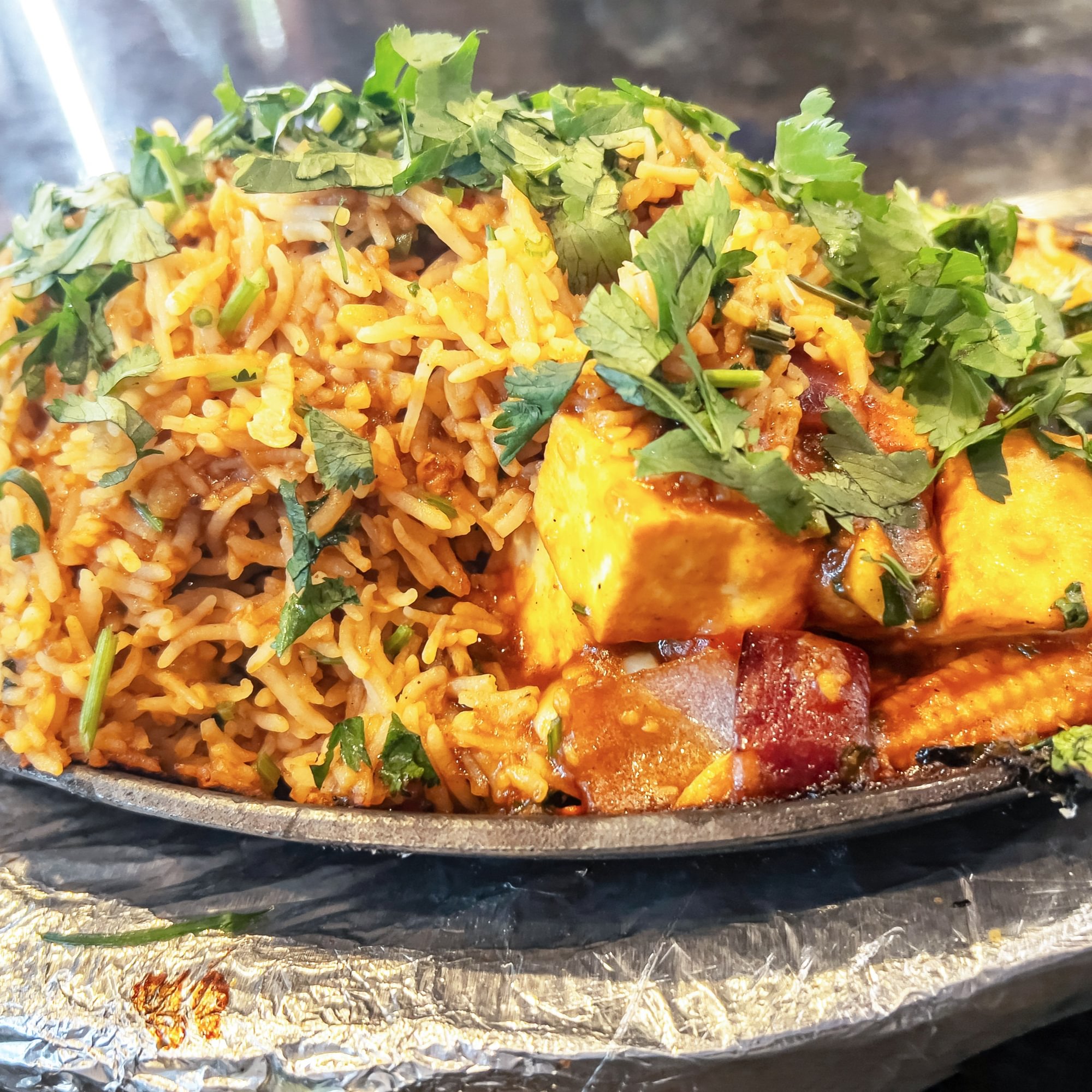 Paneer Tikka Sizzler